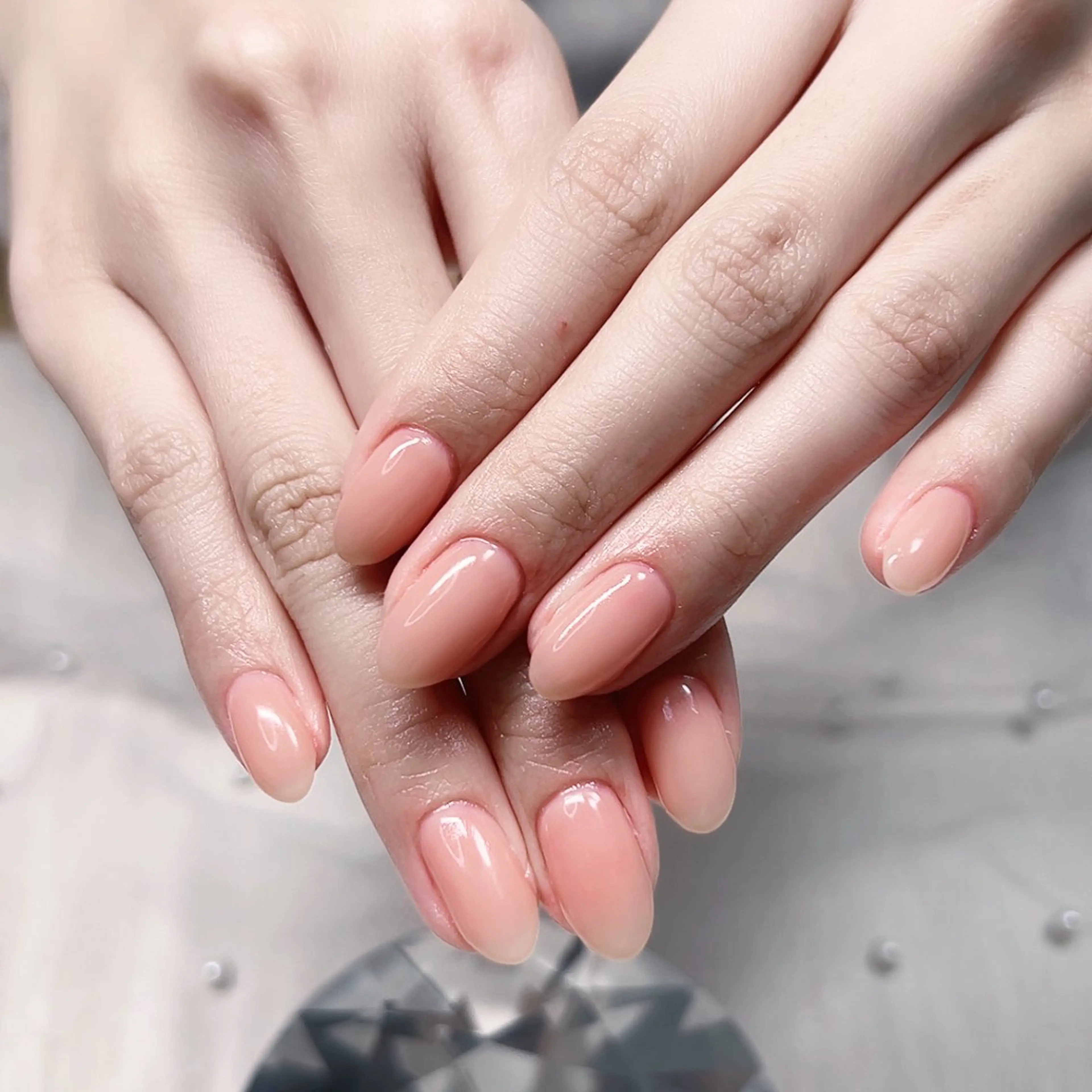 ネイル オフィスネイル ワンカラーネイル バレンタイン Cute Tips nailのネイルデザイン