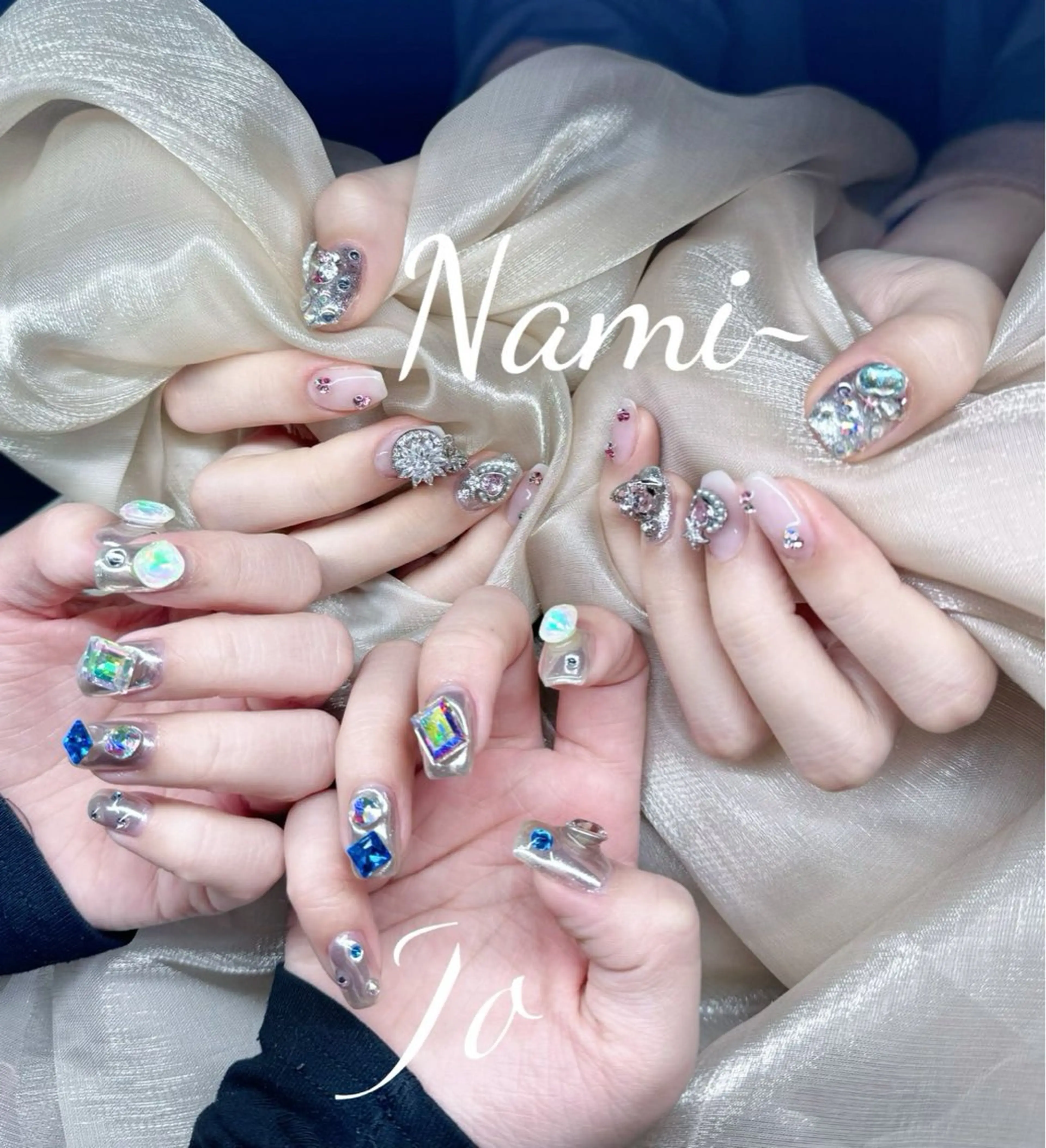 ネイル ラメ(グリッター) マグネットネイル マグネットワンカラー ミラーネイル ワンカラーネイル Jo Dopamineのネイルデザイン