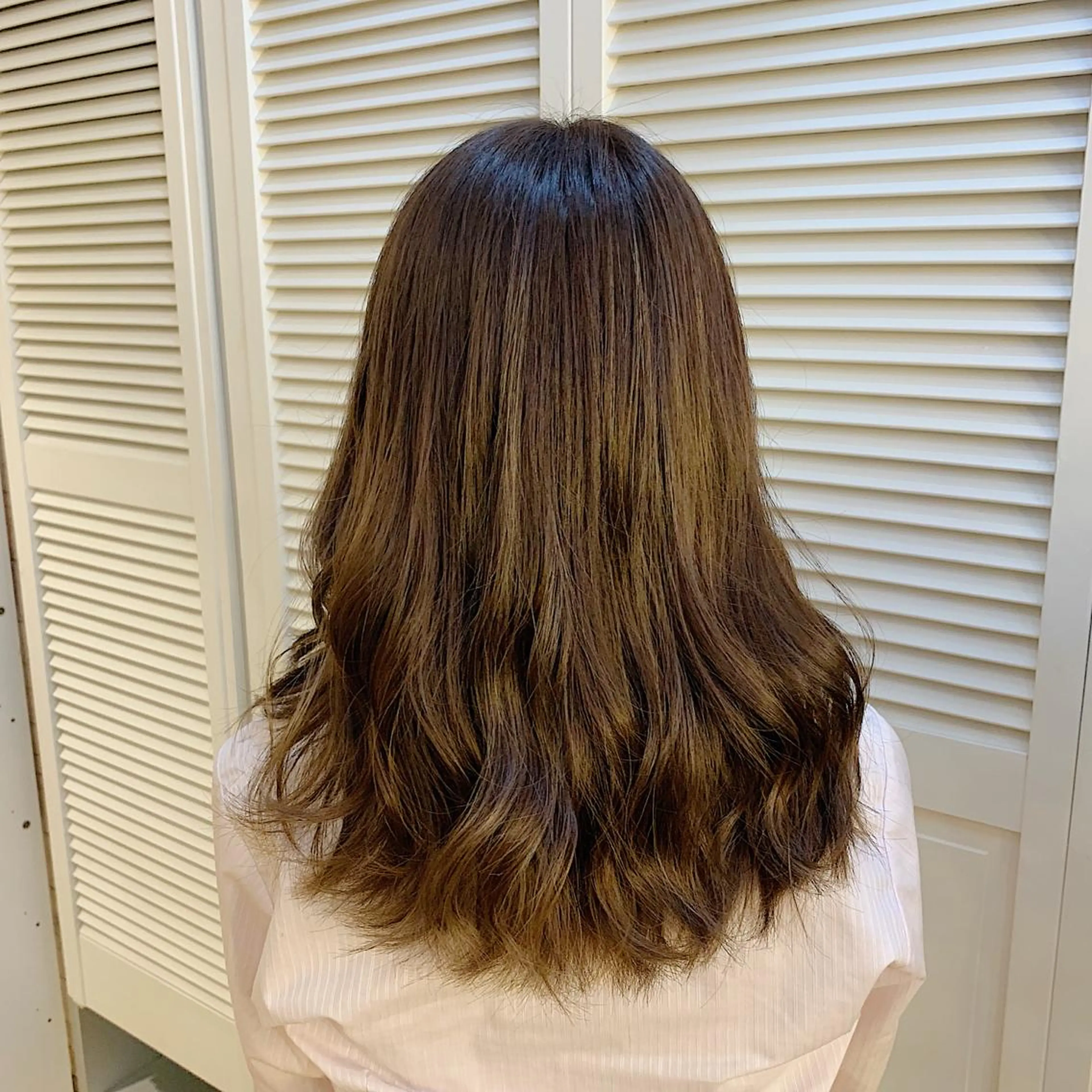 セミロング カラー ベージュカラー ハイライトカラー ハイライト GO TODAY SHAiRE SALON 町田店所属・🫧大森 知夏🫧のヘアスタイル