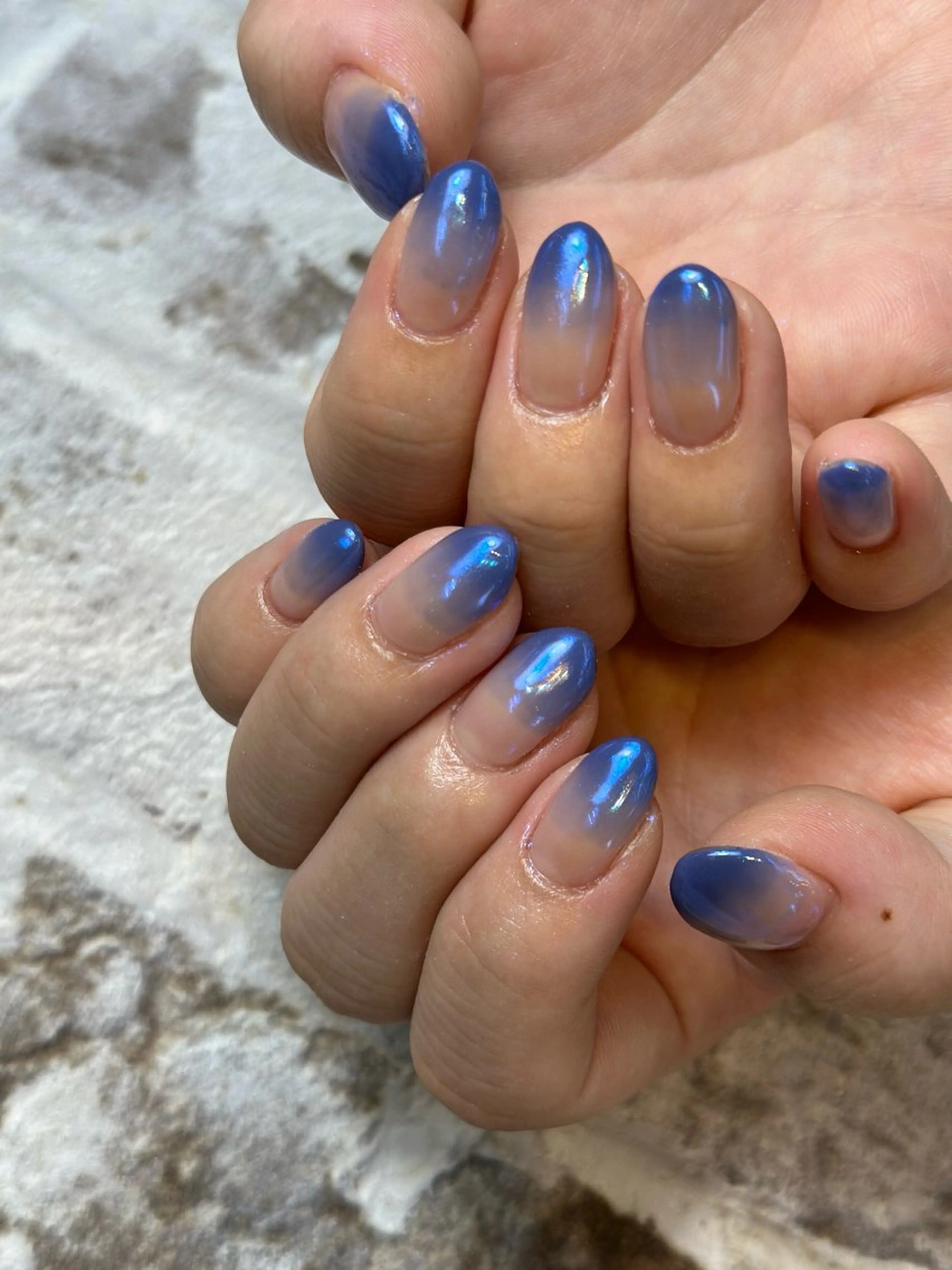 ネイル ミラーネイル ワンカラーネイル Cure.美爪育成 salon大関のネイルデザイン