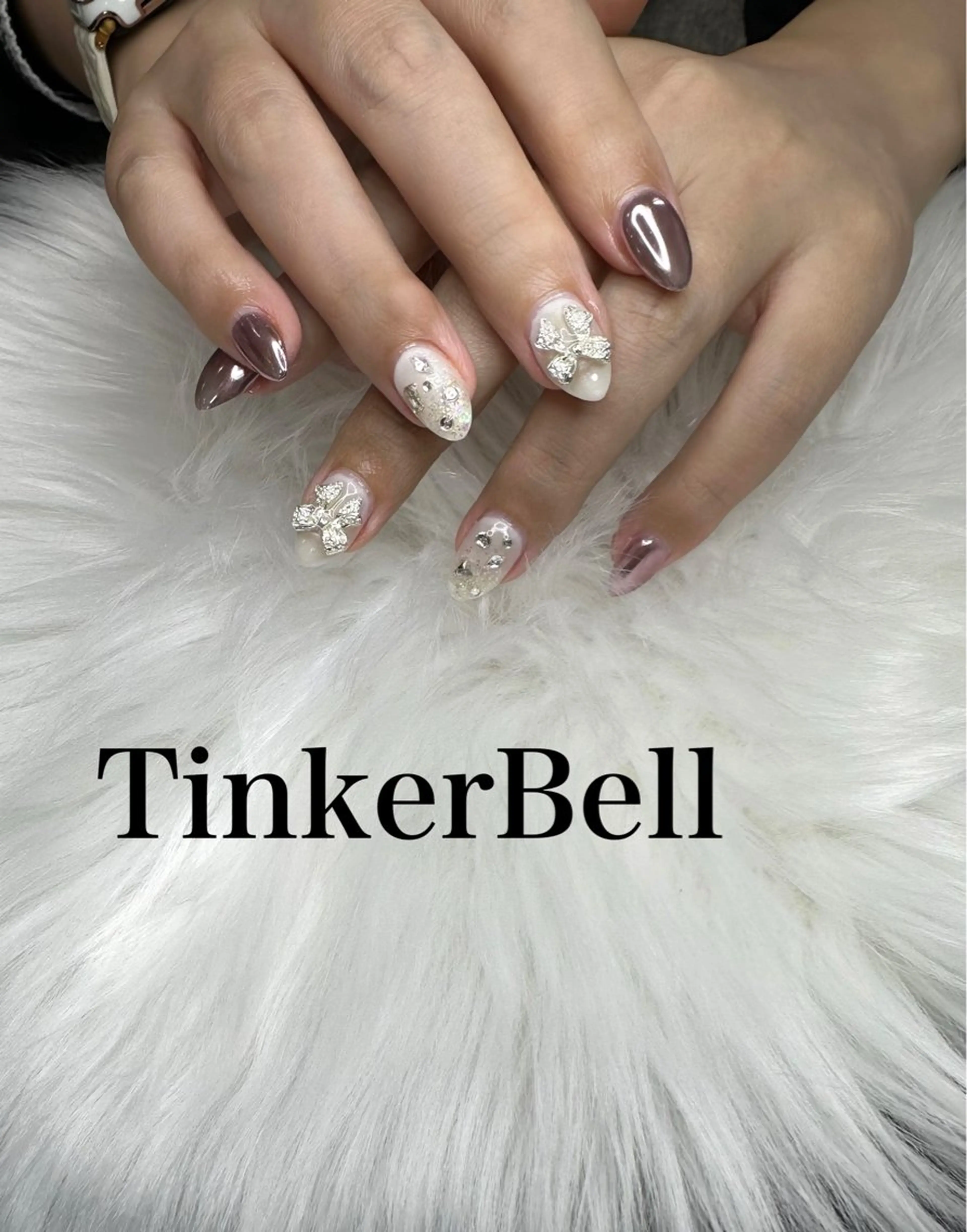 ネイル キラキラネイル ハンドネイル Tinker Bellのネイルデザイン