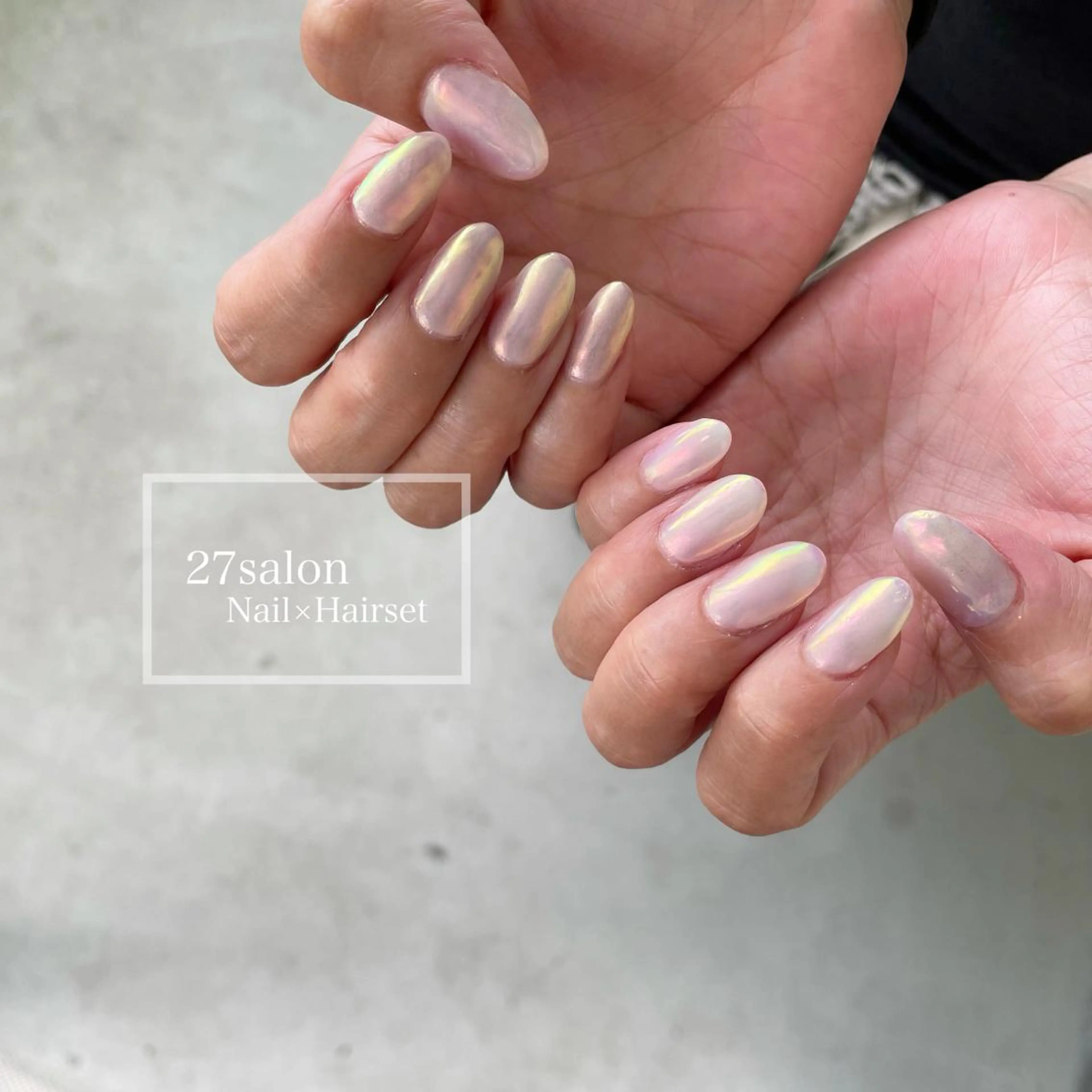 ネイル オーロラネイル ピンク 27salon yuinaのネイルデザイン