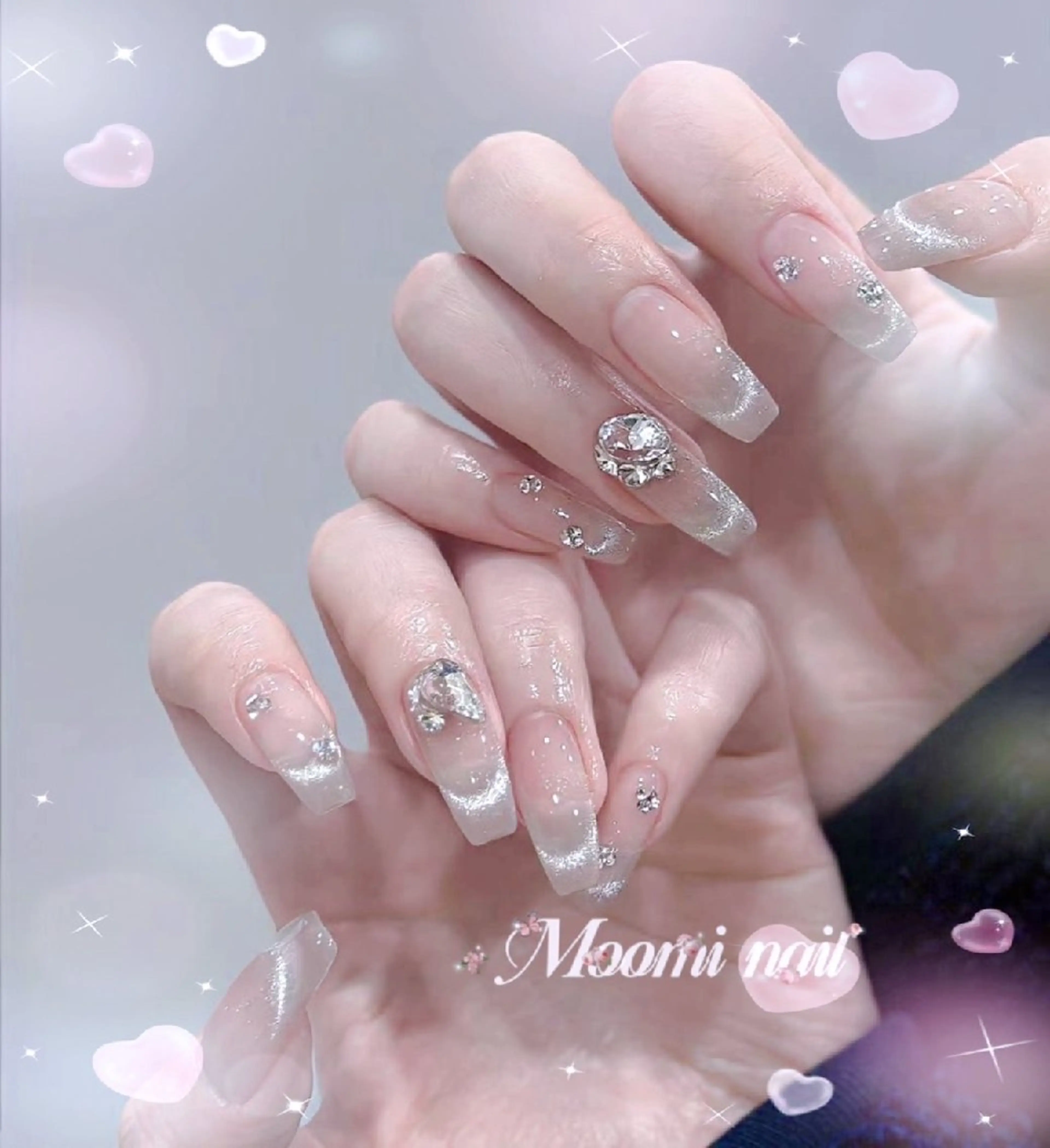 ネイル アートネイル 成人式 長さ出し フットネイル フレンチネイル moomi nail スカルプ専門のネイルデザイン