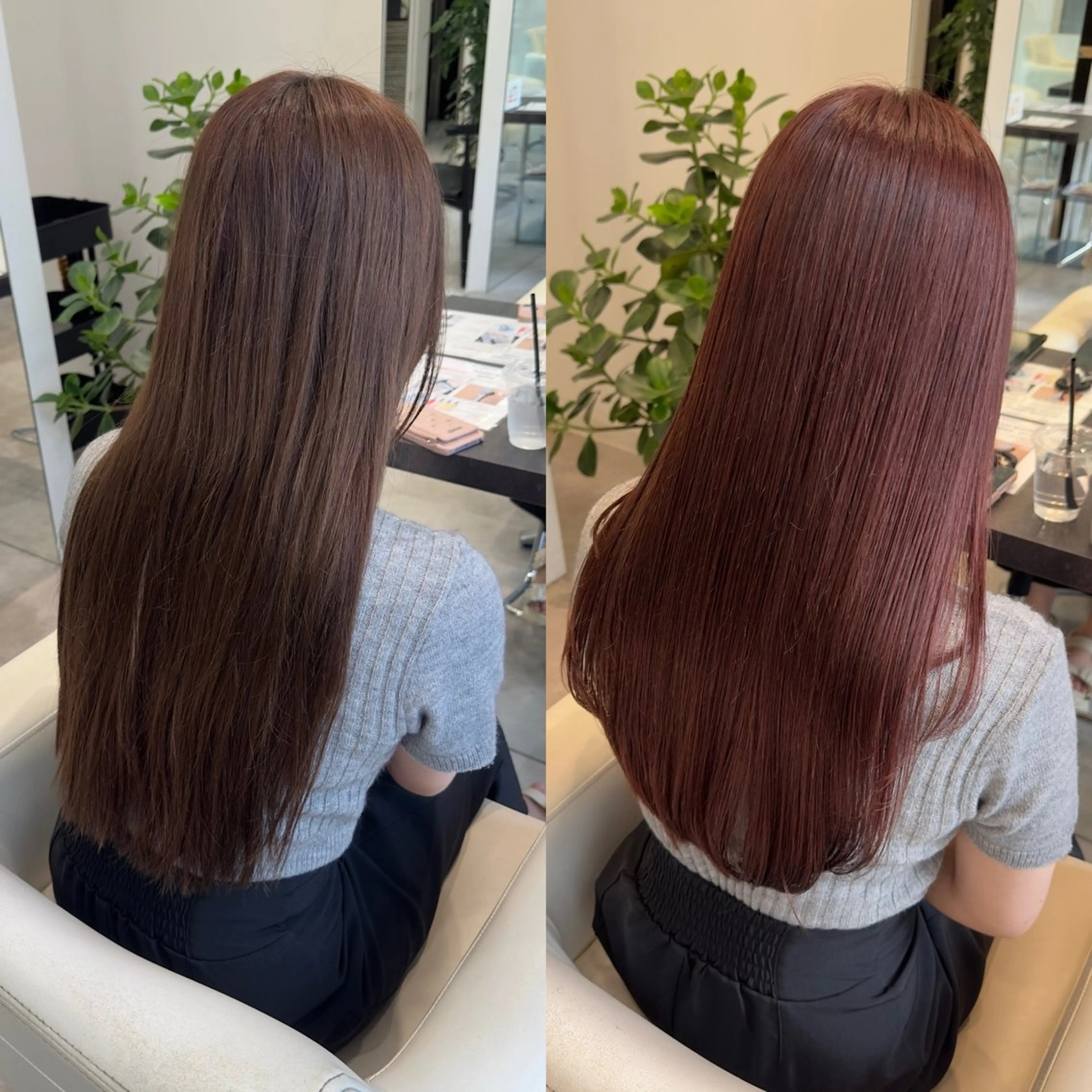 ロング カラー カット ヘアカラー トリートメント ✨大人韓国レイヤー ✨吉原 潤✨のヘアスタイル