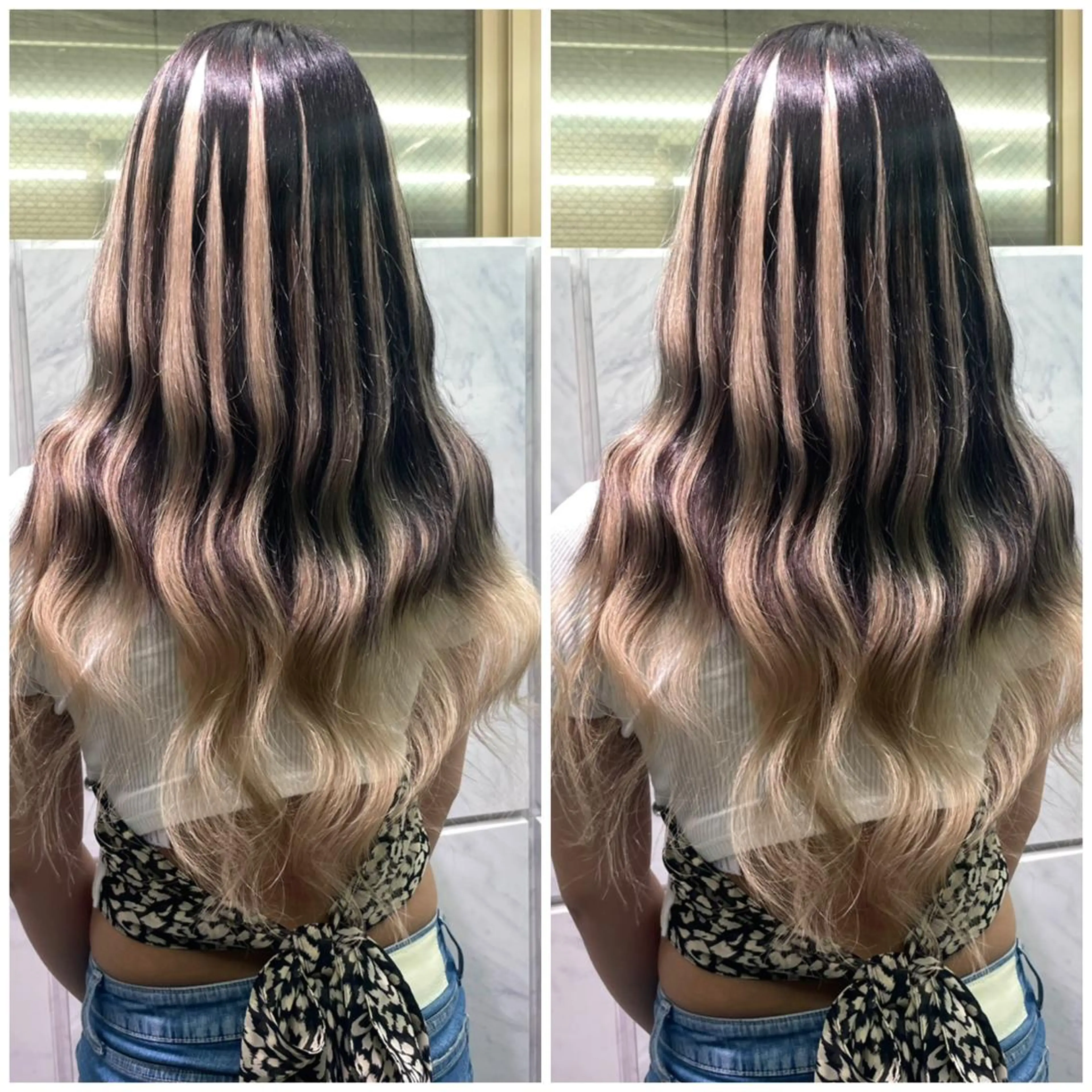 ロング エクステ レイヤーカット エクステ 🦋プルエクステ ARISA🦋のヘアスタイル