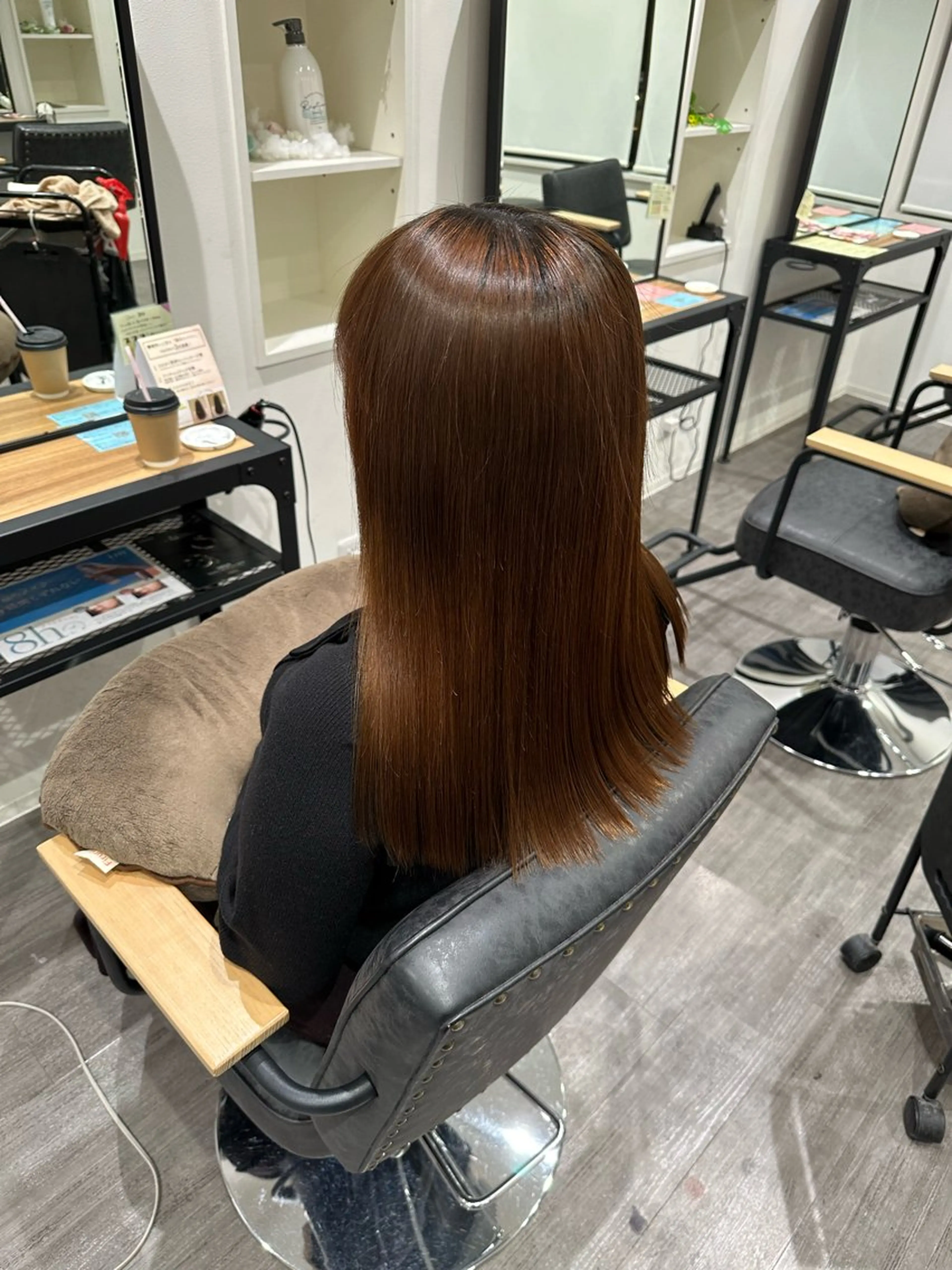 セミロング パーマ ストレートパーマ 縮毛矯正 トリートメント 艶髪レイヤー上田 紗也🇰🇷💗のヘアスタイル