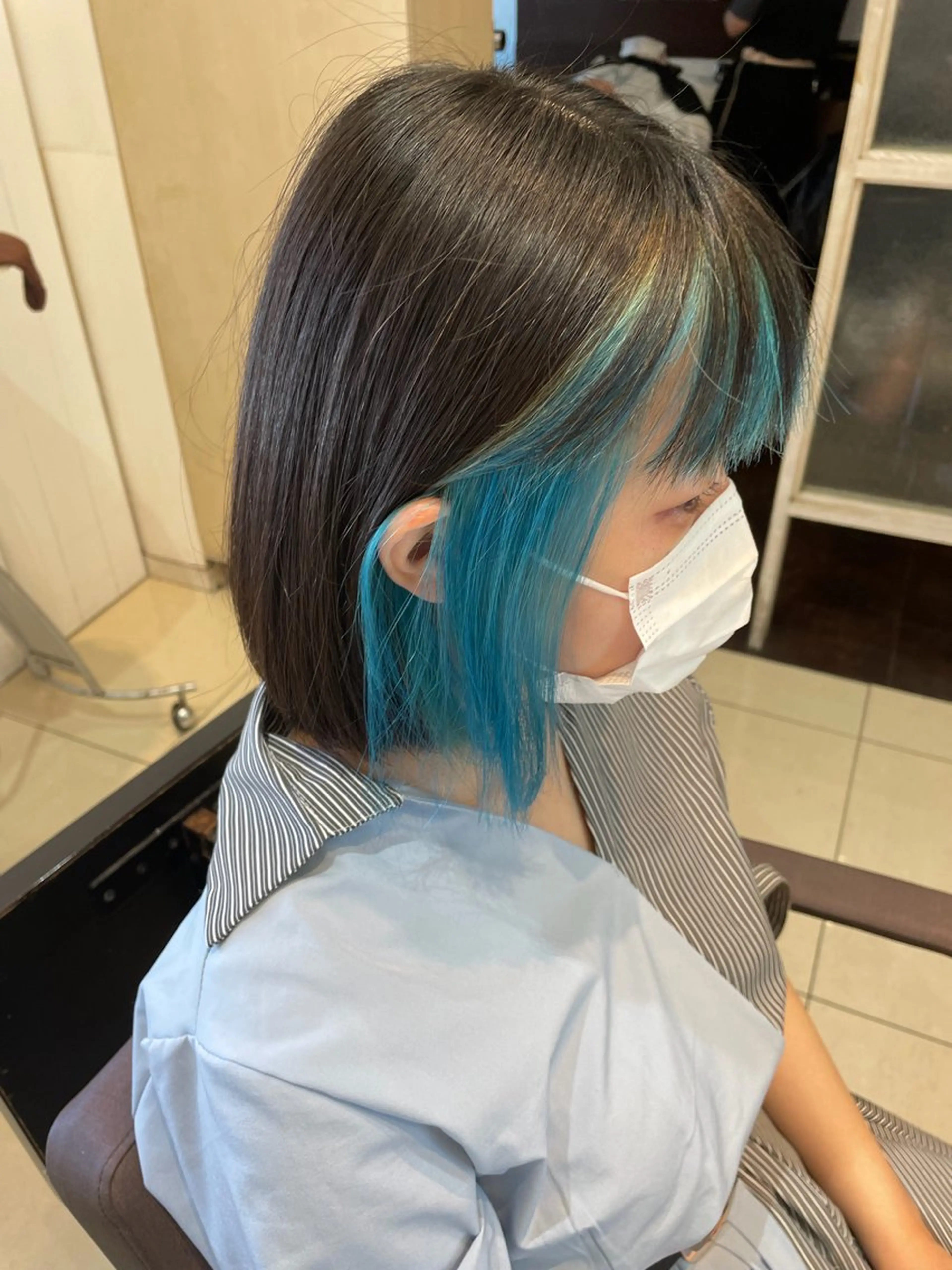 ミディアム カラー ブルーカラー カット ヘアカラー トリートメント 《ブリーチ/赤み消し /髪質改善》若松良樹のヘアスタイル