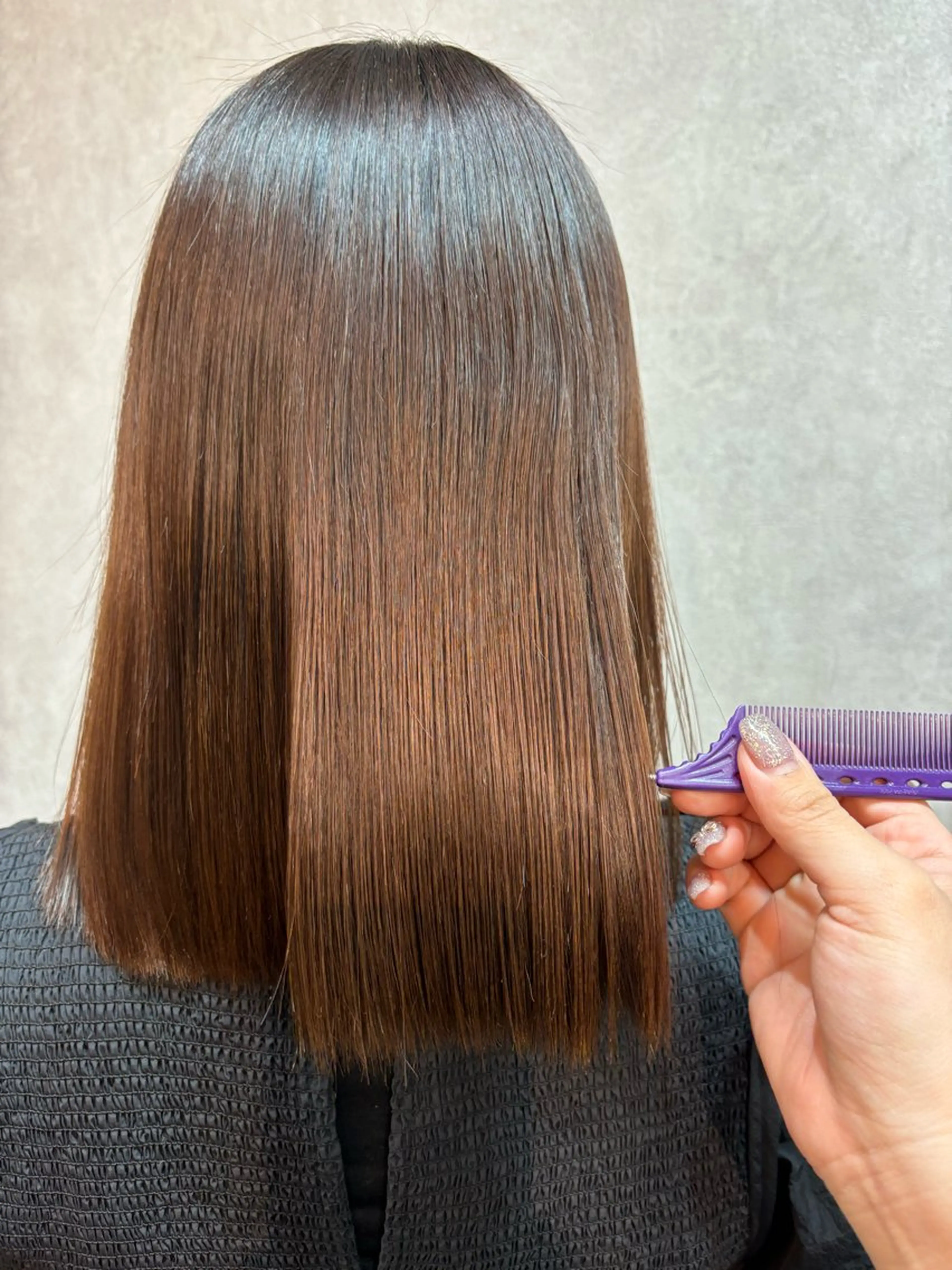 セミロング ヘアカラー トリートメント ar clip表参道所属・💜髪質改善/ 艶カラー/ミナ🩷のヘアスタイル