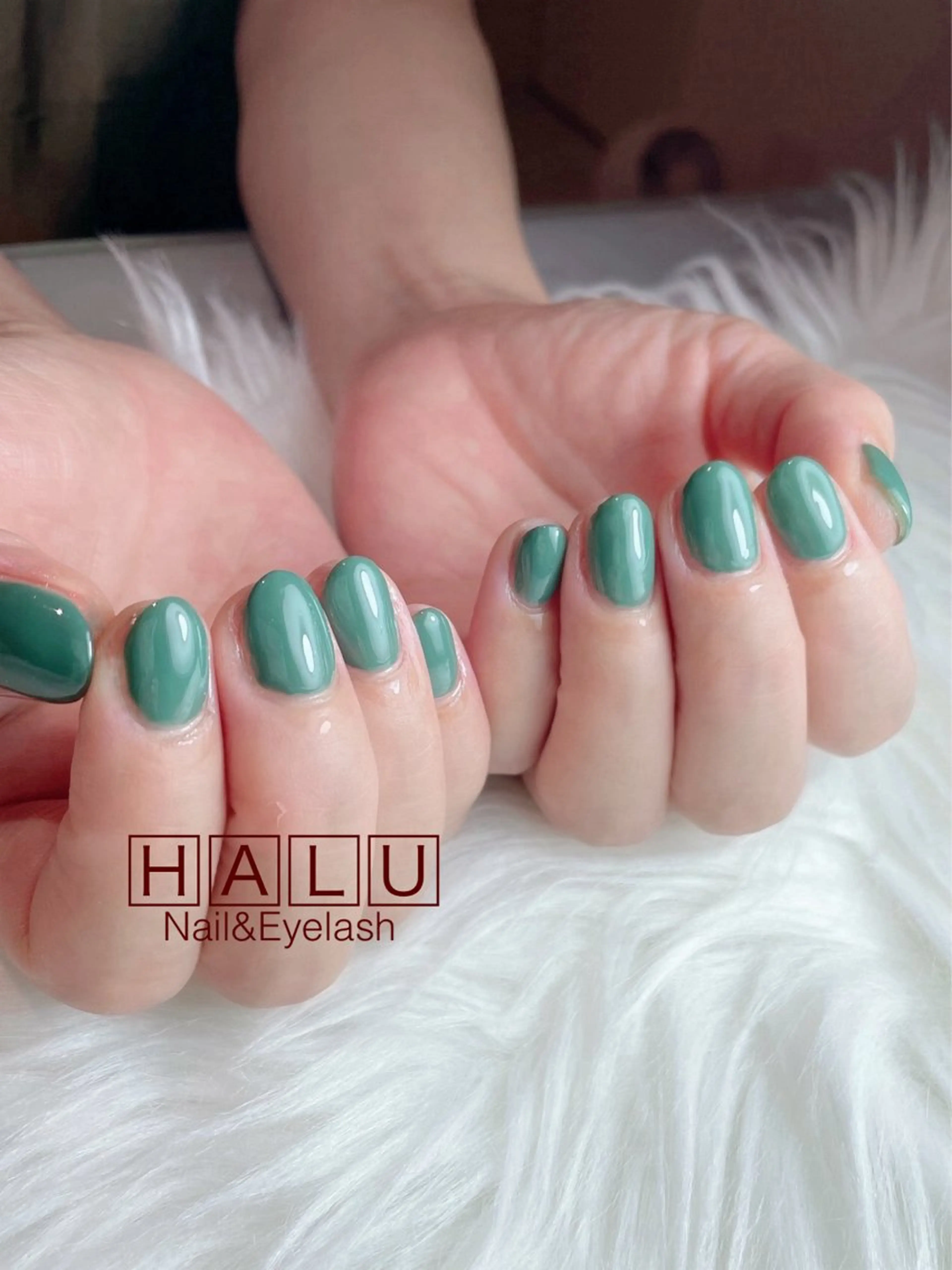 ネイル グリーン HALU ハルのネイルデザイン
