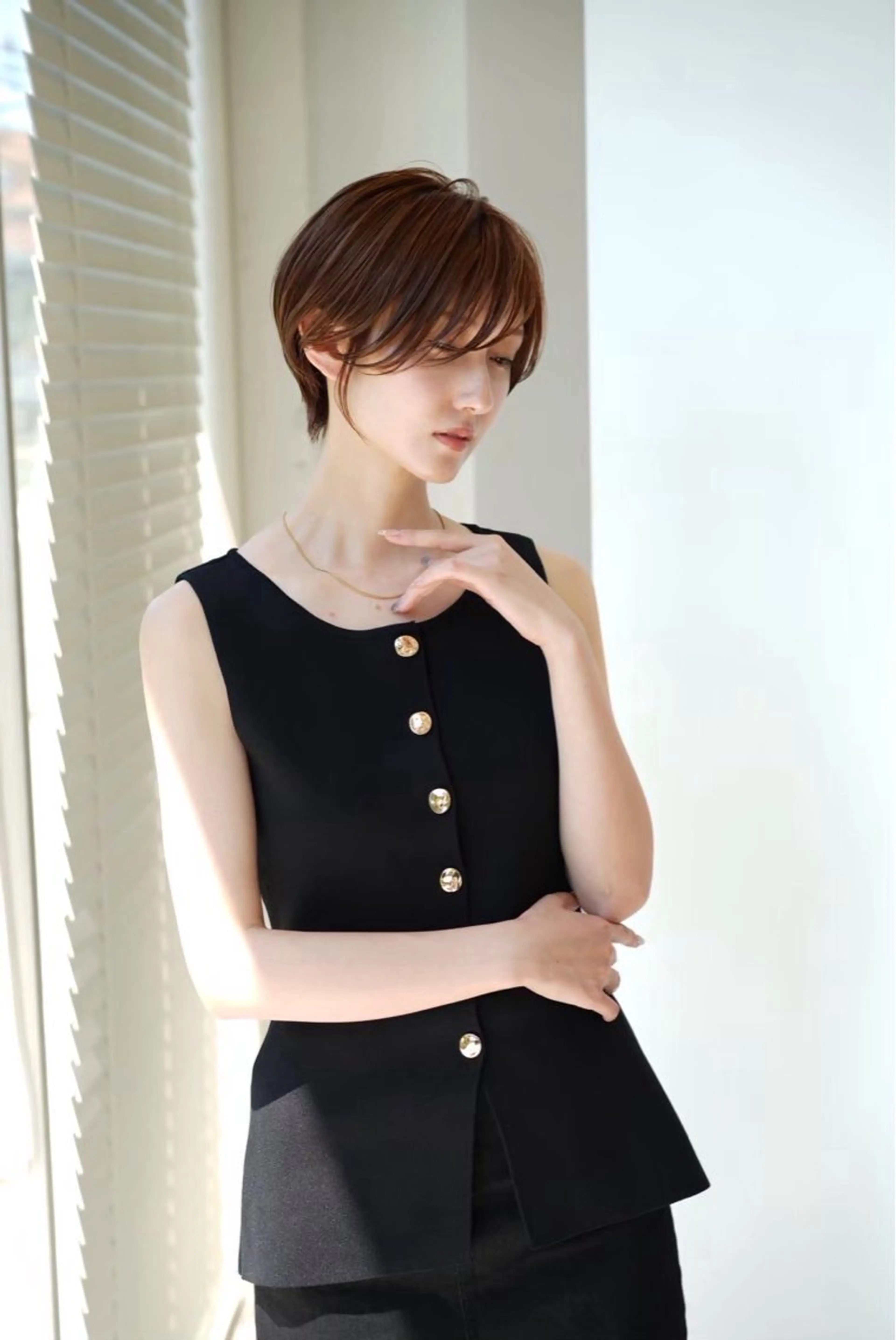 ショート 透明感カラー/伊藤 陸/soigneのヘアスタイル