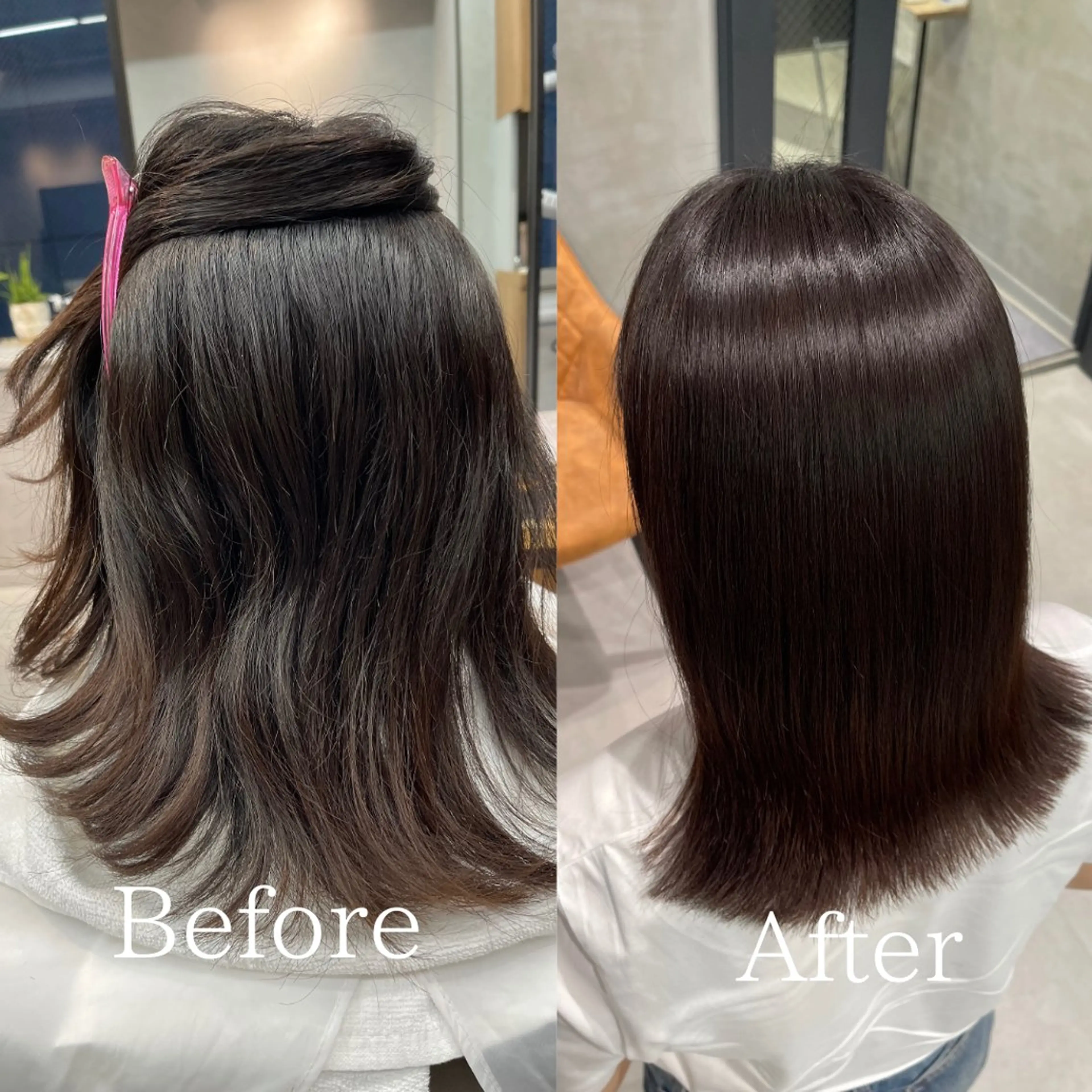 ミディアム くせ毛 縮毛矯正 縮毛矯正 charm《銀座》 ヘアセット/縮毛矯正のヘアスタイル