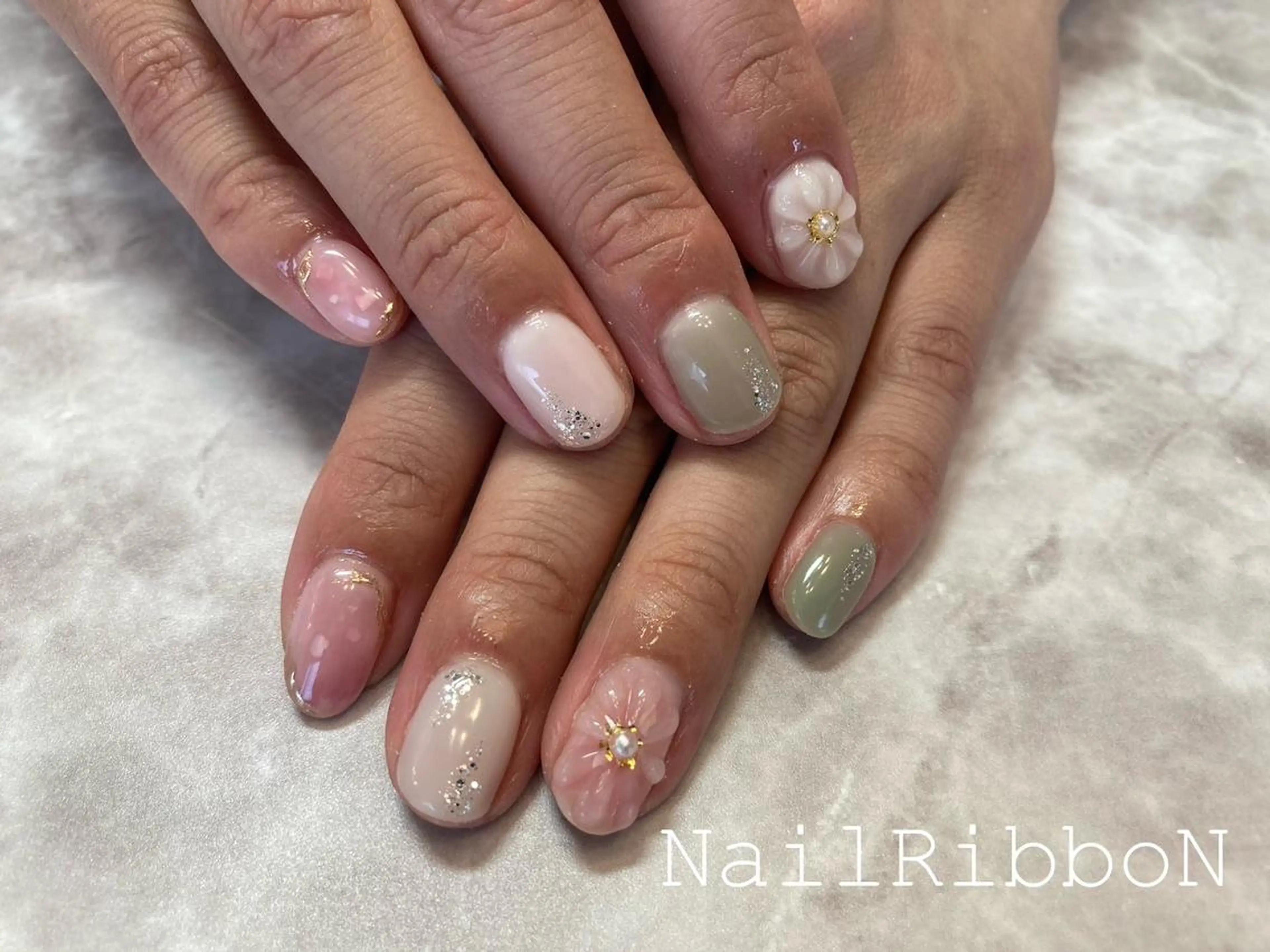 ネイル ネイルリボン 石田のネイルデザイン