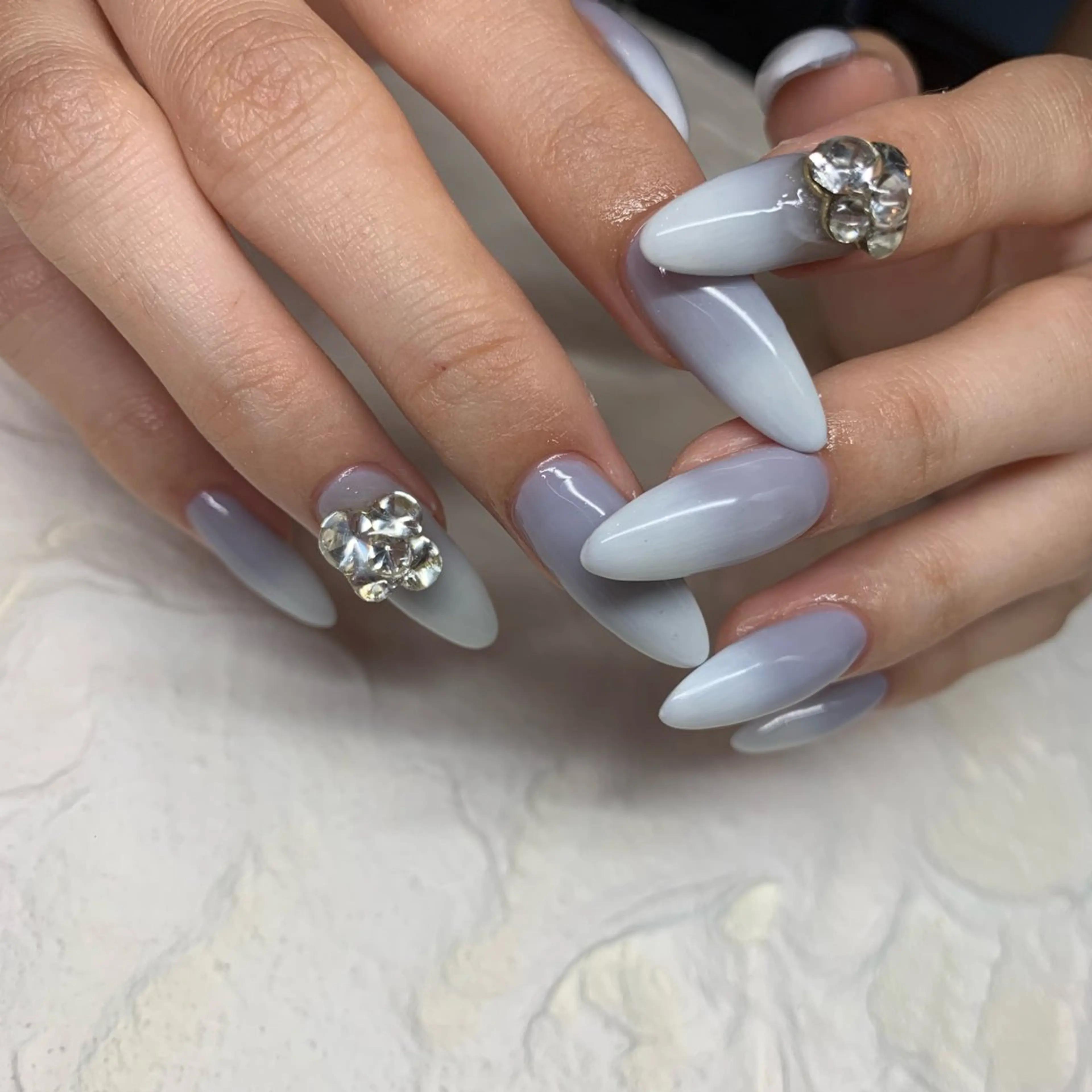 ネイル グラデーション ロングネイル スカルプネイル happiness nailのネイルデザイン
