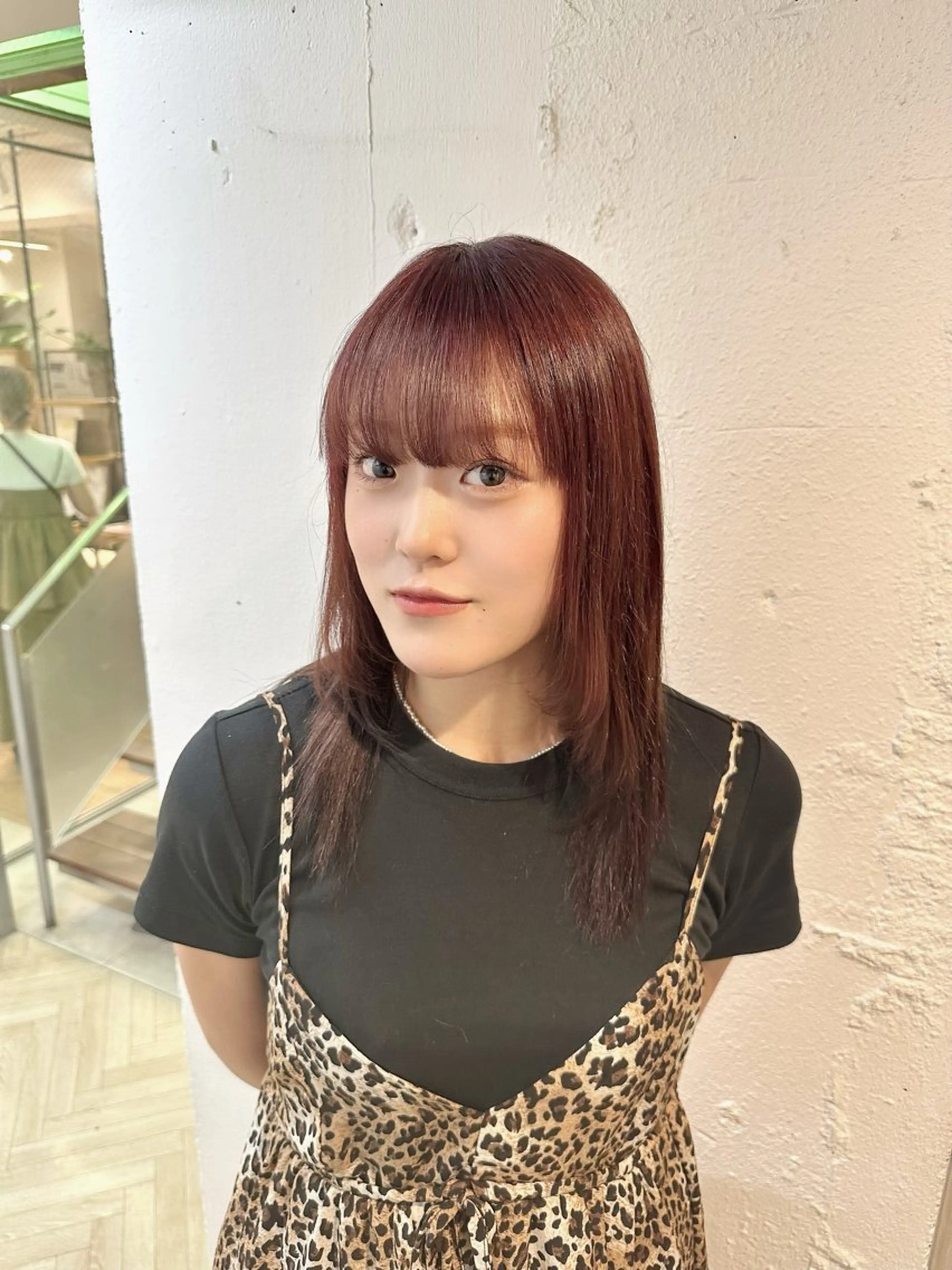 カラー ボルドーカラー 透明感カラー レッドカラー 横浜/カット/ パーマ/shuのヘアスタイル