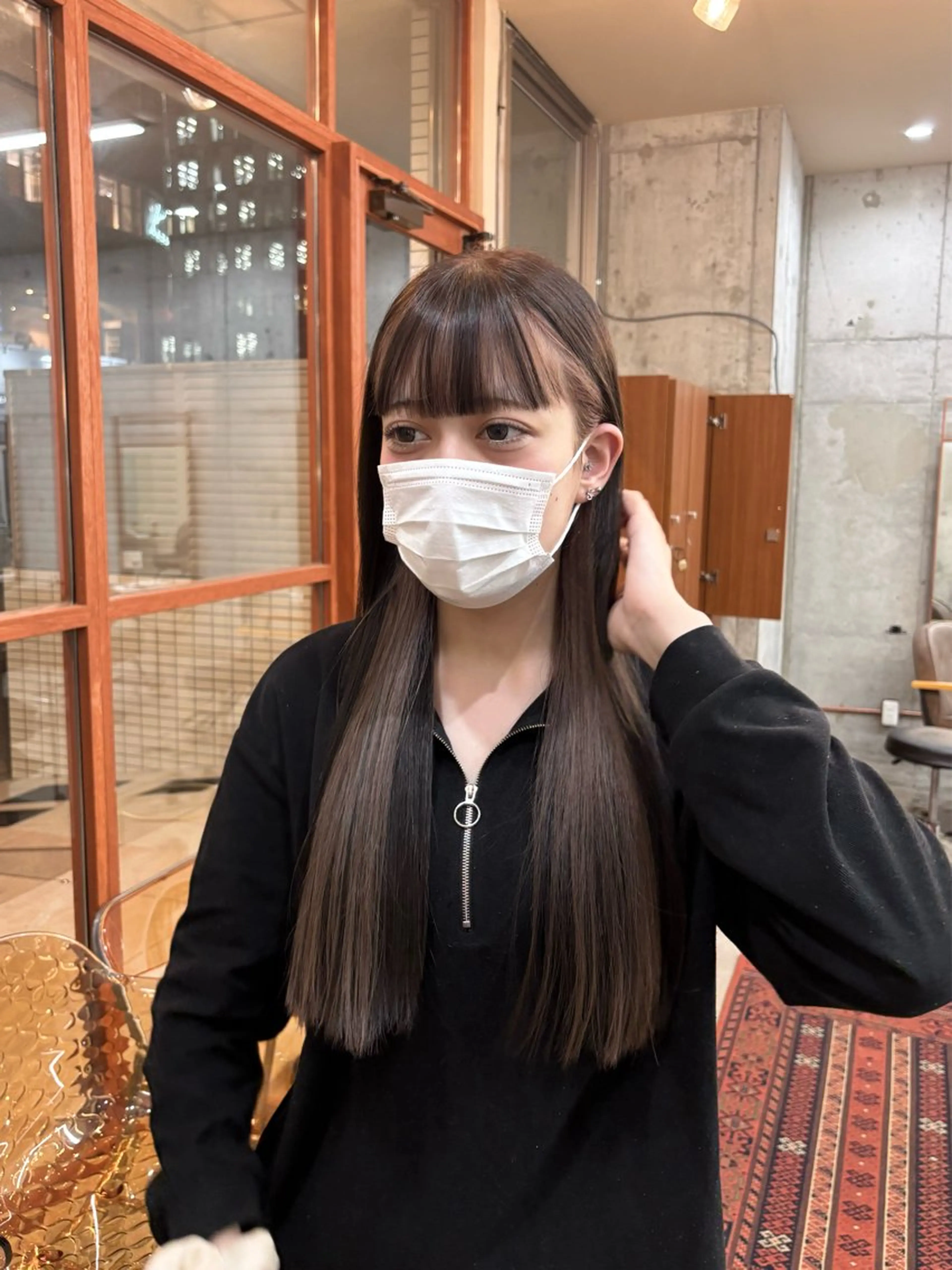 ロング カラー ベージュカラー インナーカラー ピンクカラー ピンクベージュ ヘアカラー オクダアキホ /似合わせカット✁のヘアスタイル