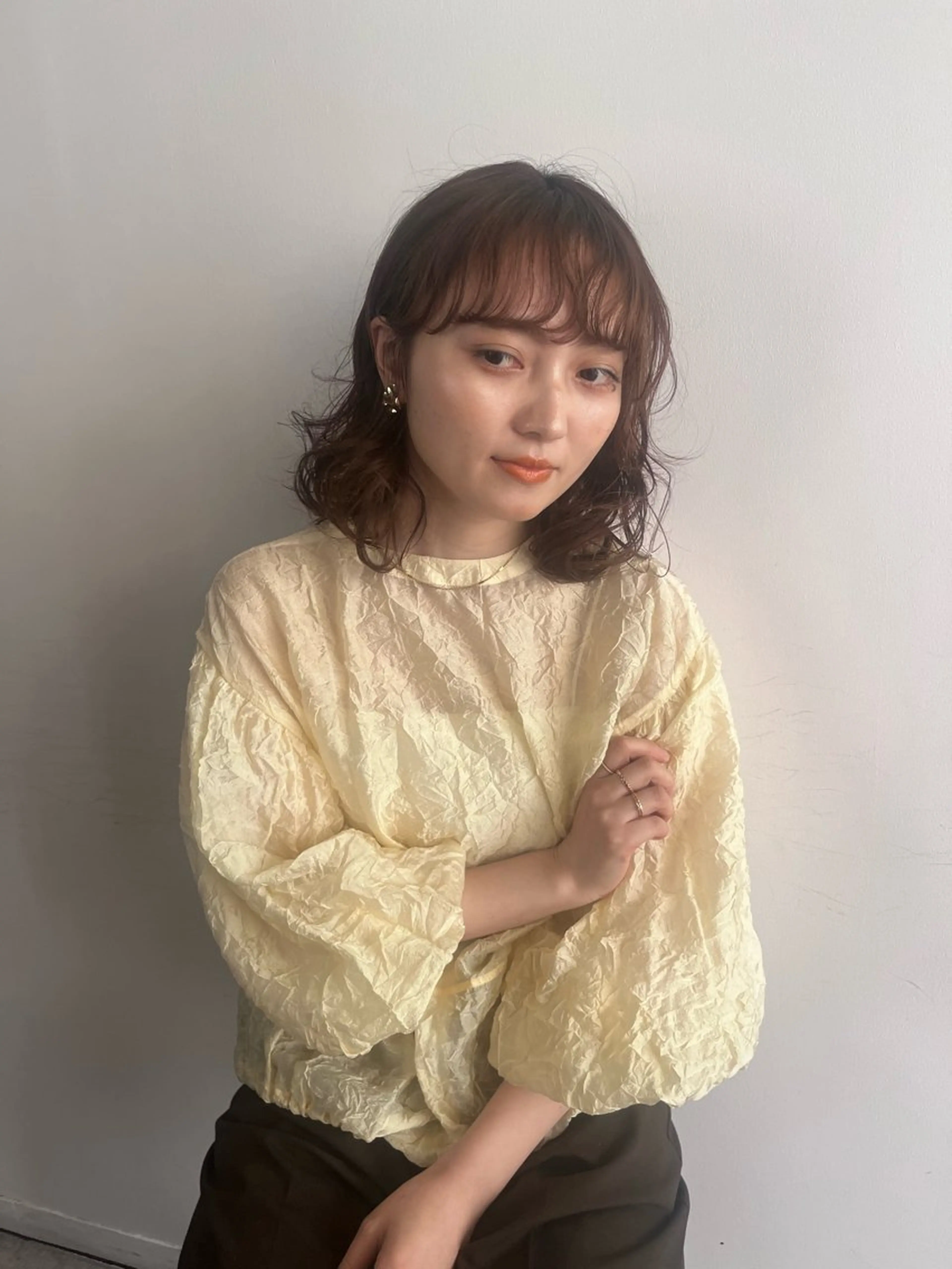 ミディアム くせ毛 カット ヘアカラー SHEA/ショート 似合わせ/大野和恵のヘアスタイル