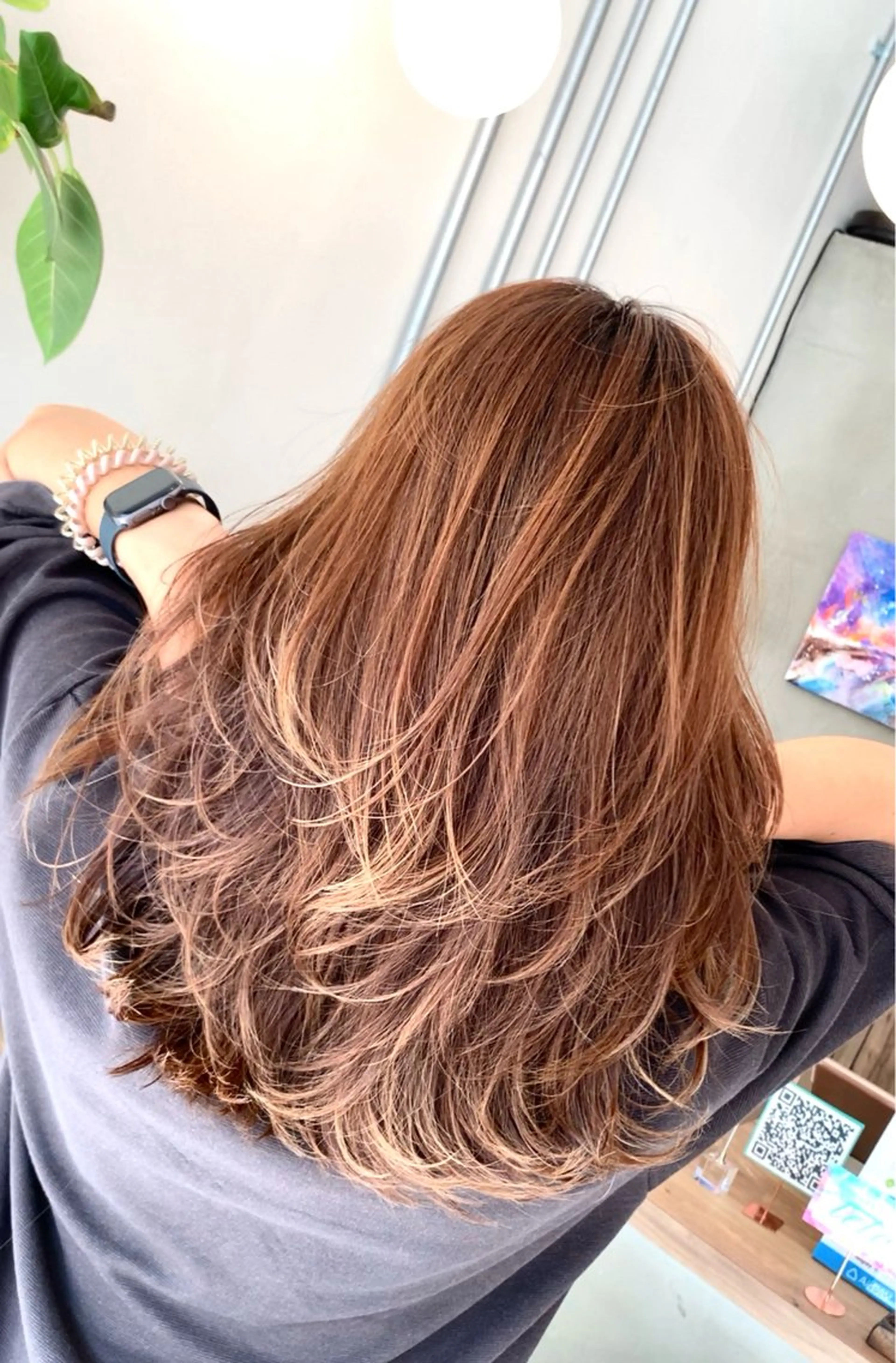 ロング ブリーチ/ストレート ダブルカラーtetoのヘアスタイル