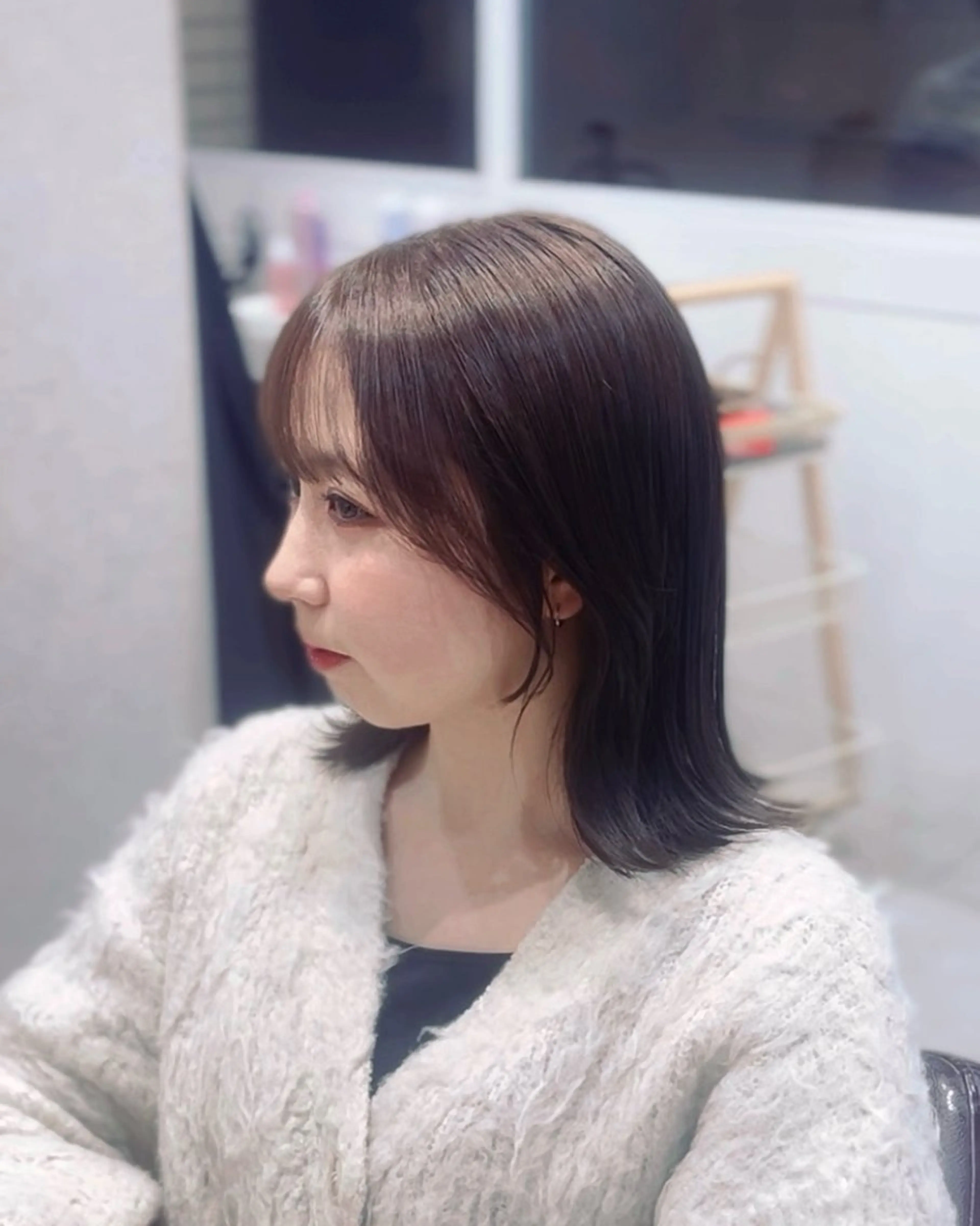 ミディアム カラー カット ヘアカラー トリートメント suzuka/透明感 カラー 美髪縮毛矯正のヘアスタイル