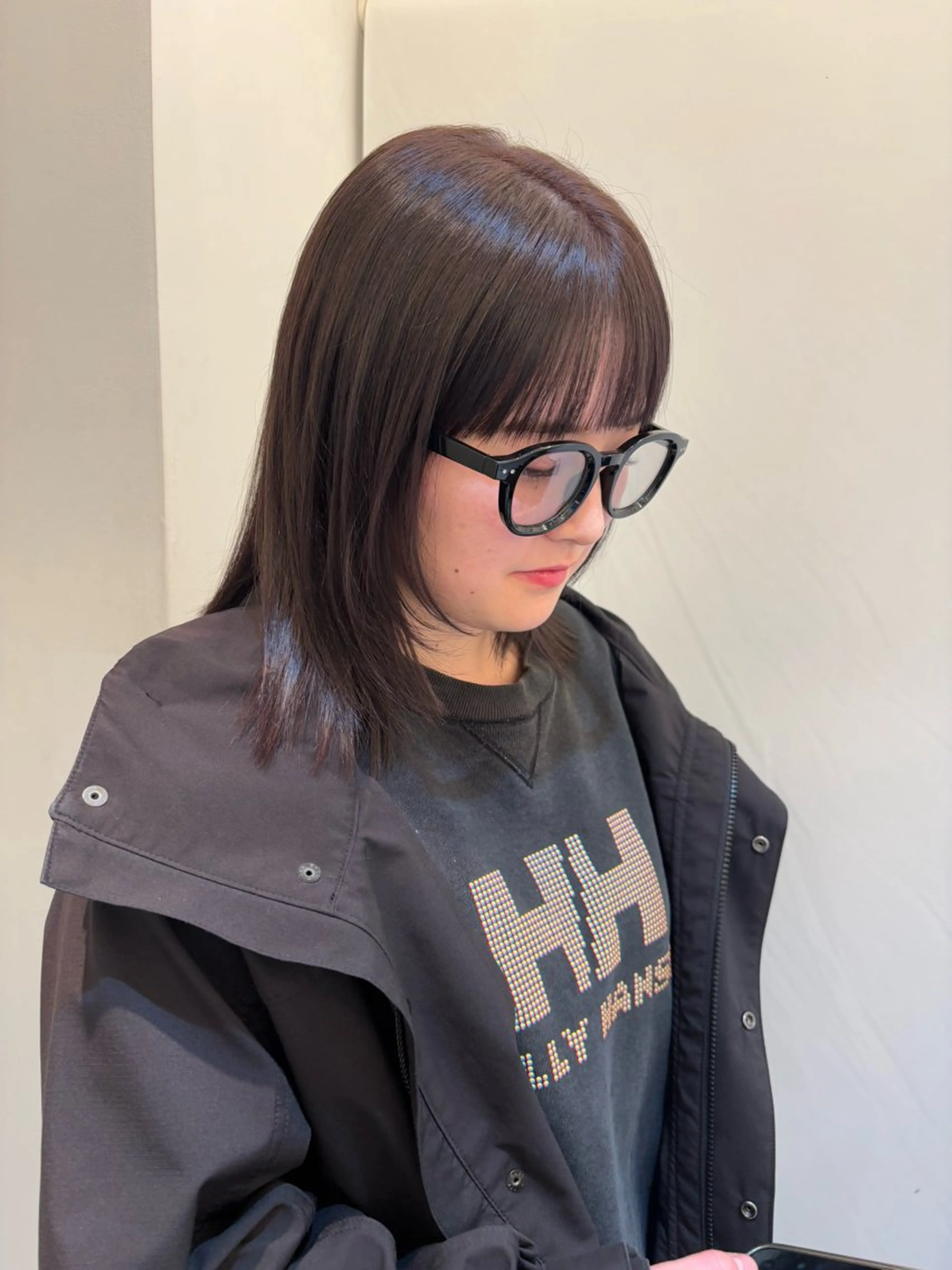 ミディアム カラー カット ヘアカラー riria/ボブ /ブラウンカラー🎀のヘアスタイル