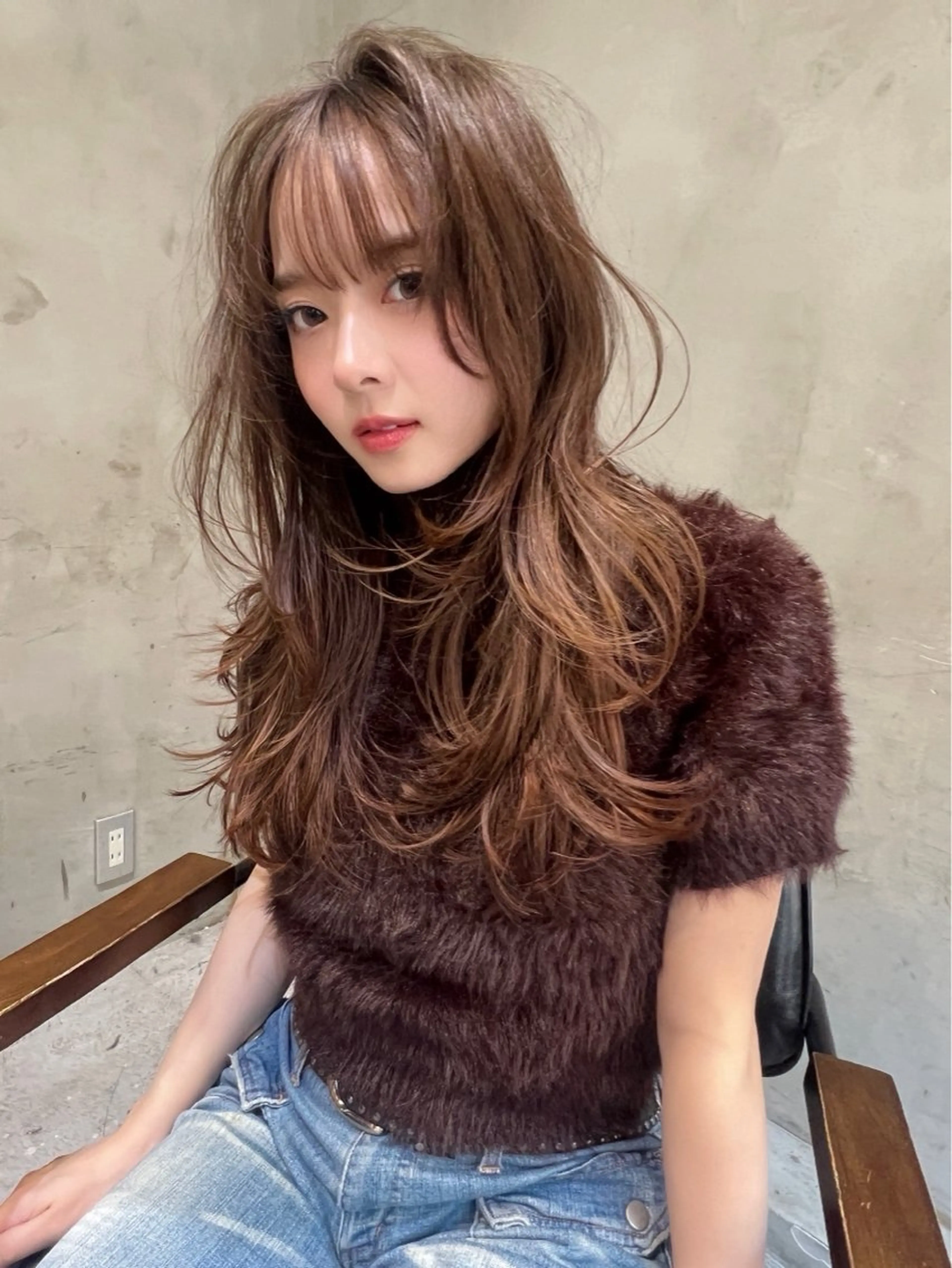 セミロング カラー ヘアアレンジ カット ヘアカラー トリートメント 🌿レイヤー/透明感 艶🌿TATSUKIのヘアスタイル