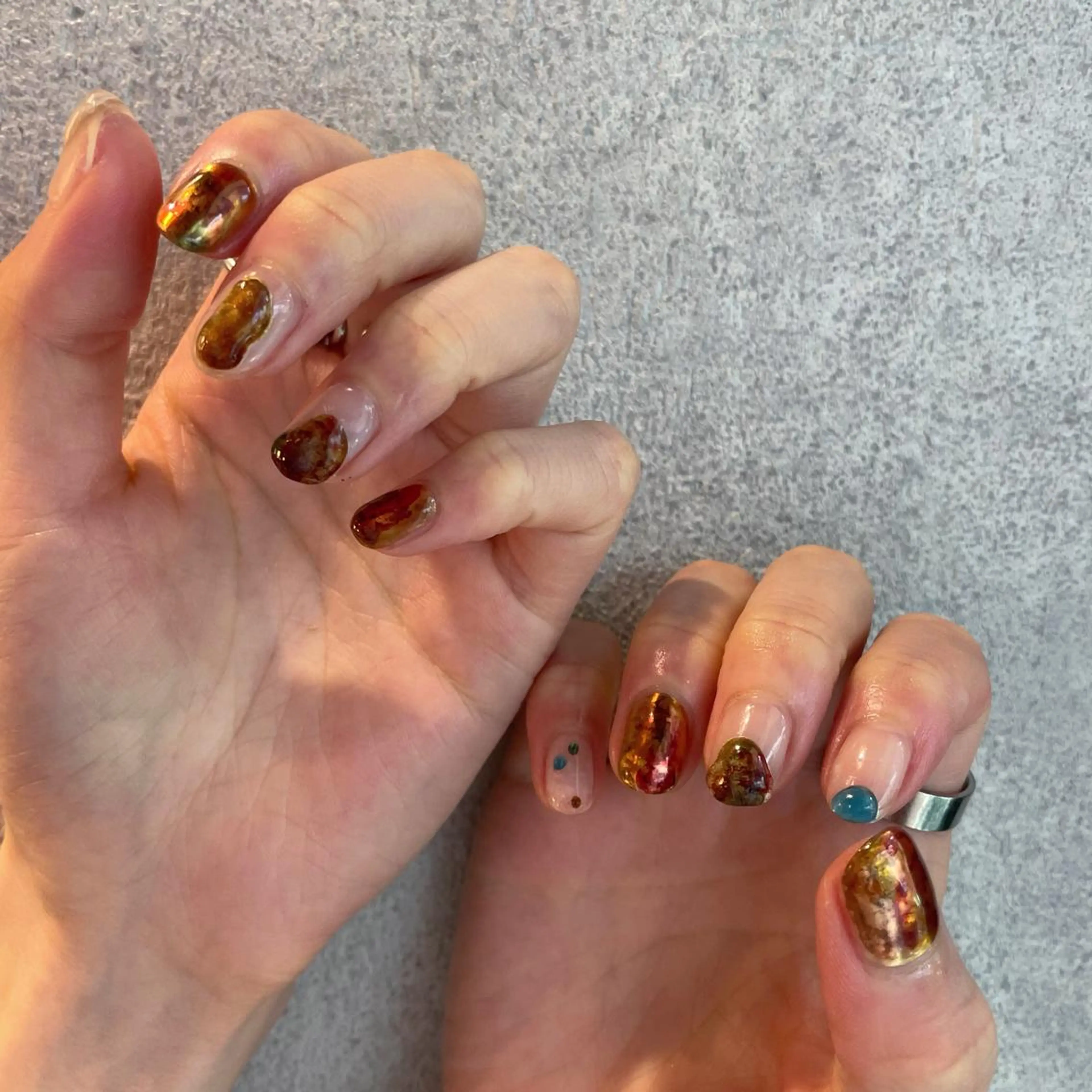 ネイル ブラウン ハンドネイル anna padoのネイルデザイン