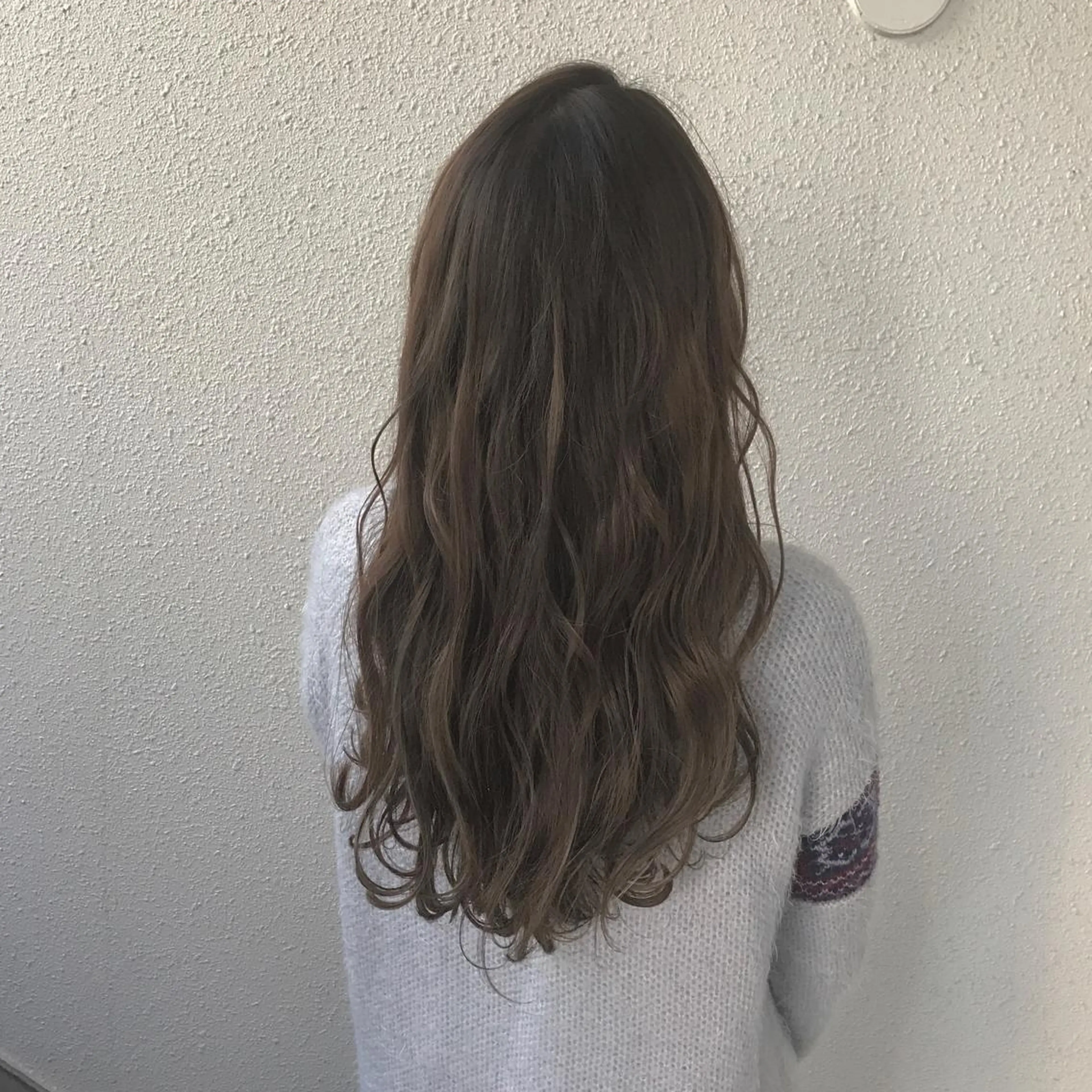 ロング カラー アッシュ ダブルカラー ハイライトカラー ハイライト インナーカラー/天神 ブリーチ/吉田のヘアスタイル