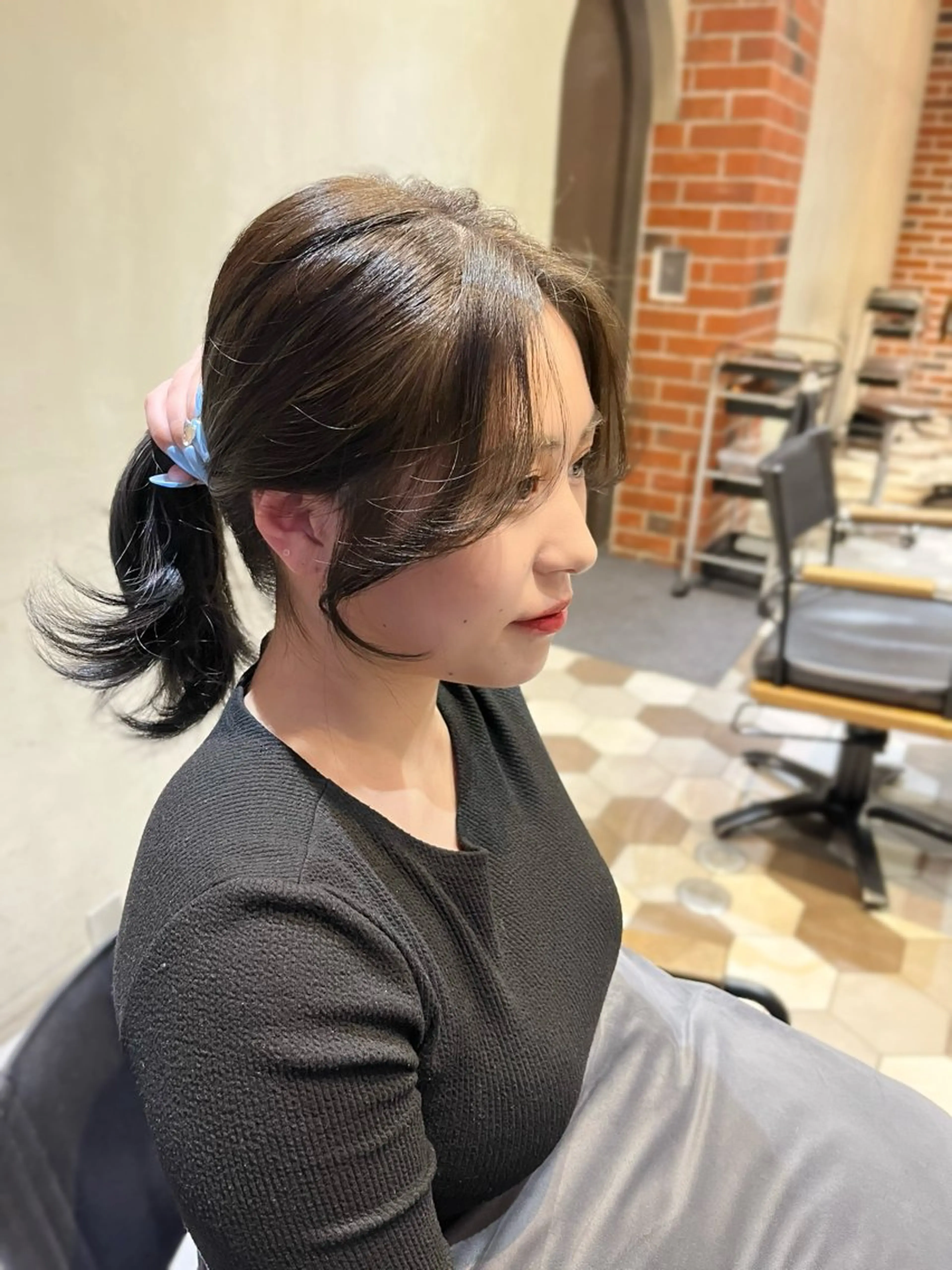 カラー ヘアアレンジ 似合わせ顔まわり カット💛森尾真由美のヘアスタイル