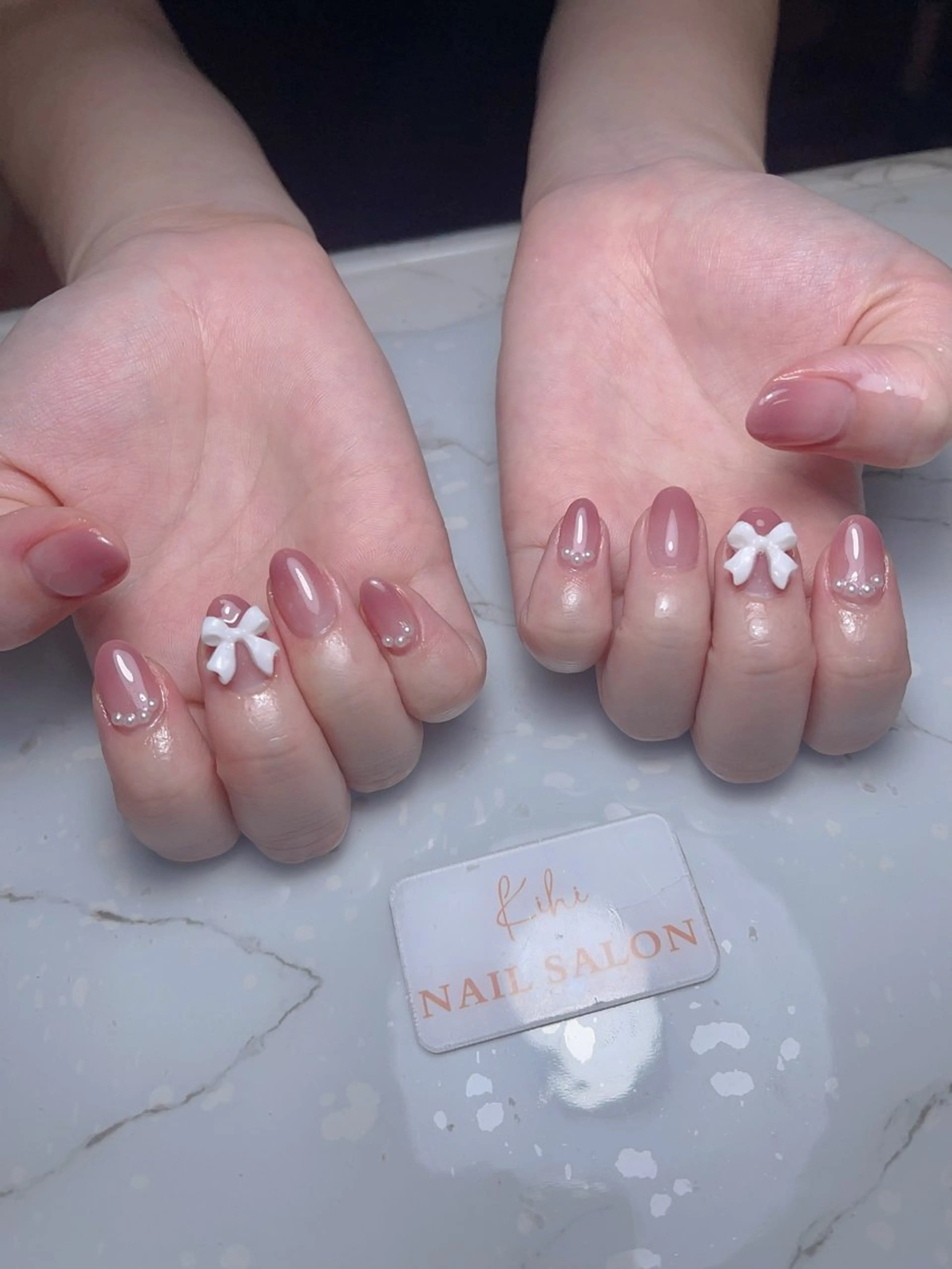 ネイル アートネイル フレンチネイル ジェルネイル グラデーション 韓国ネイル ハンドネイル ハンドケア さくら💮💮 【オフ無料】のネイルデザイン