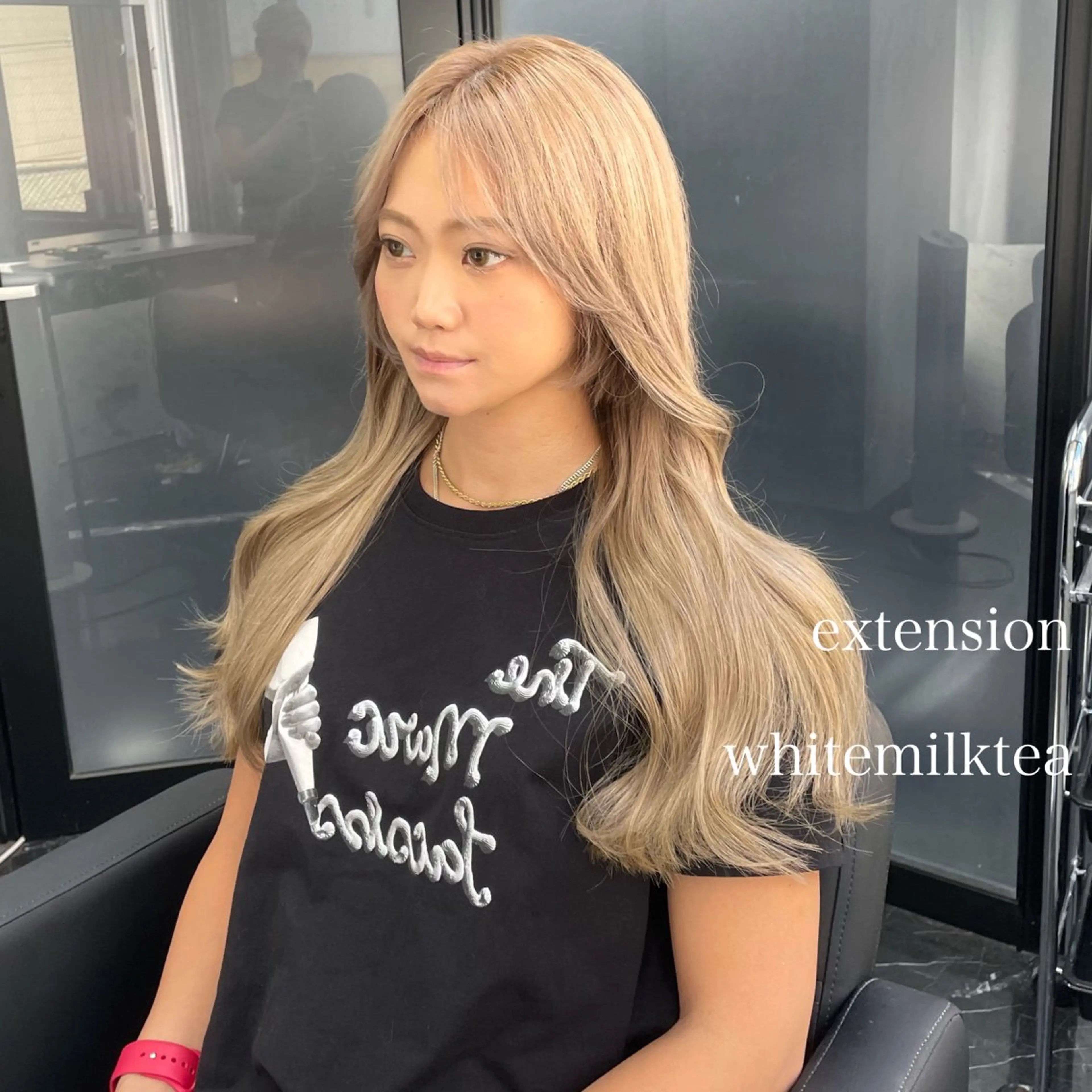 ロング カラー ヘアカラー エクステ エクステ🩵ブリーチ 韓国ヘア🩵KAEのヘアスタイル