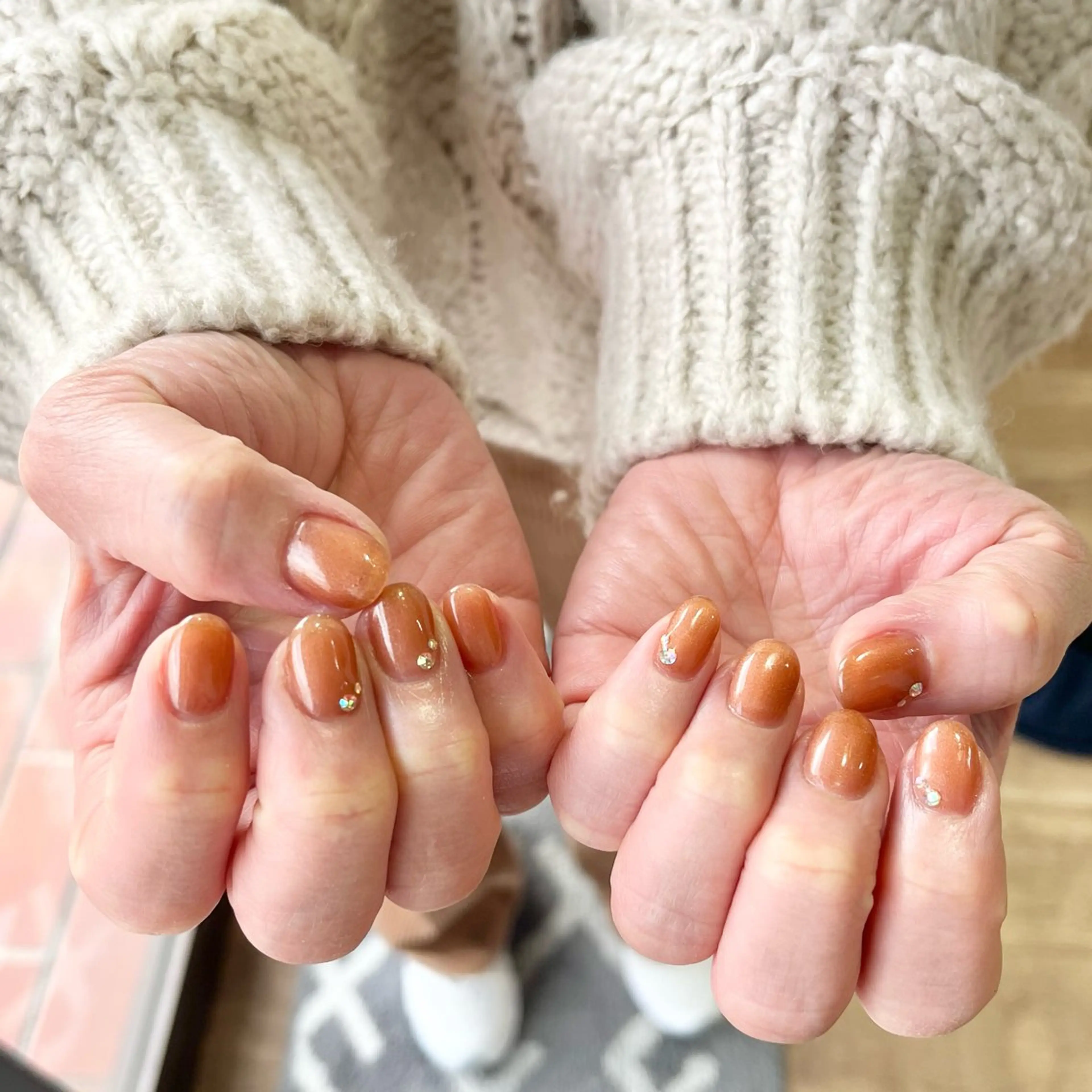ネイル ブラウン ハンドネイル フットネイル nailsister ただのネイルデザイン
