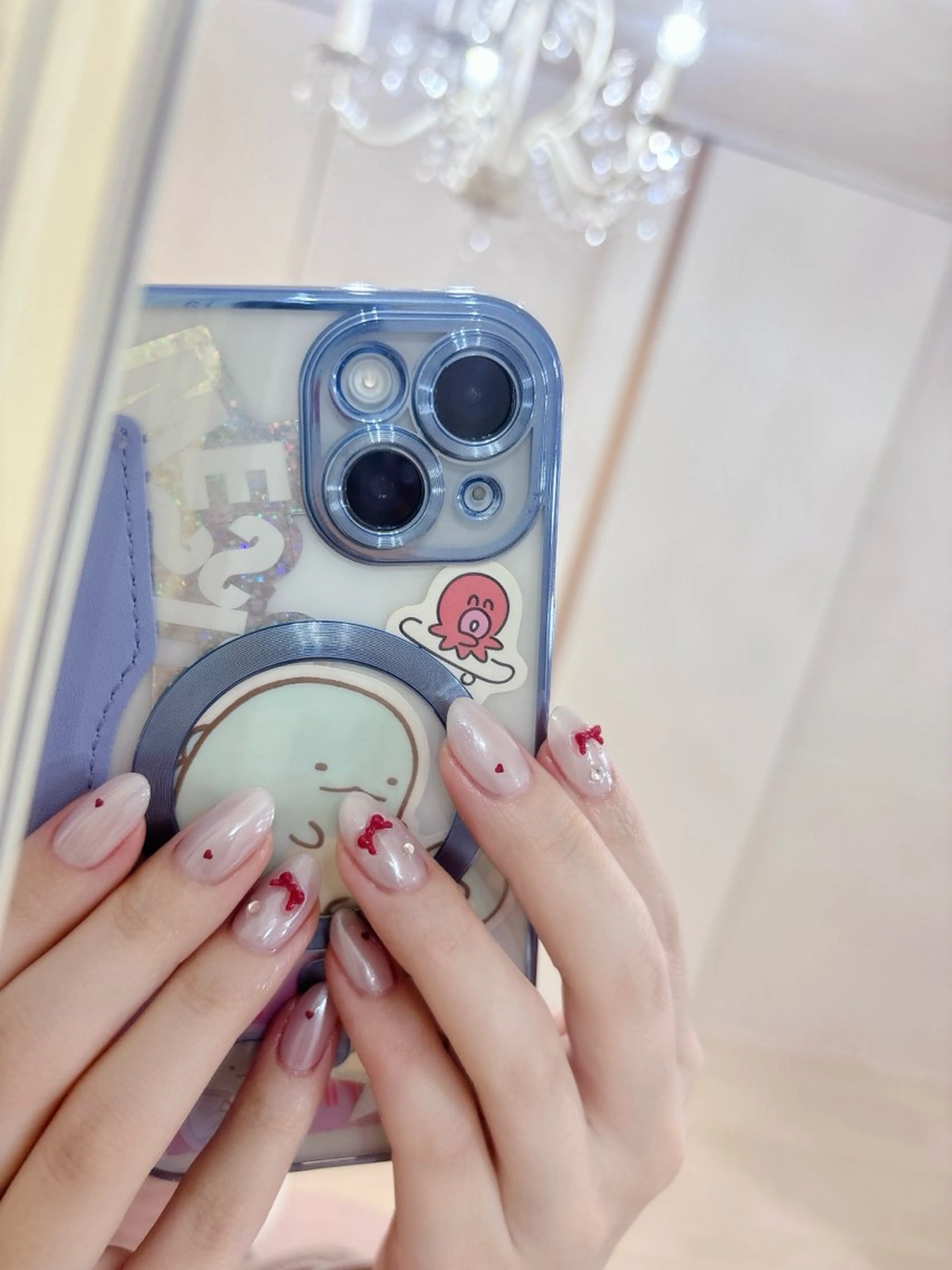 ネイル ミラーネイル ホワイト ハンドネイル FLARE NAIL フレアネイルのネイルデザイン