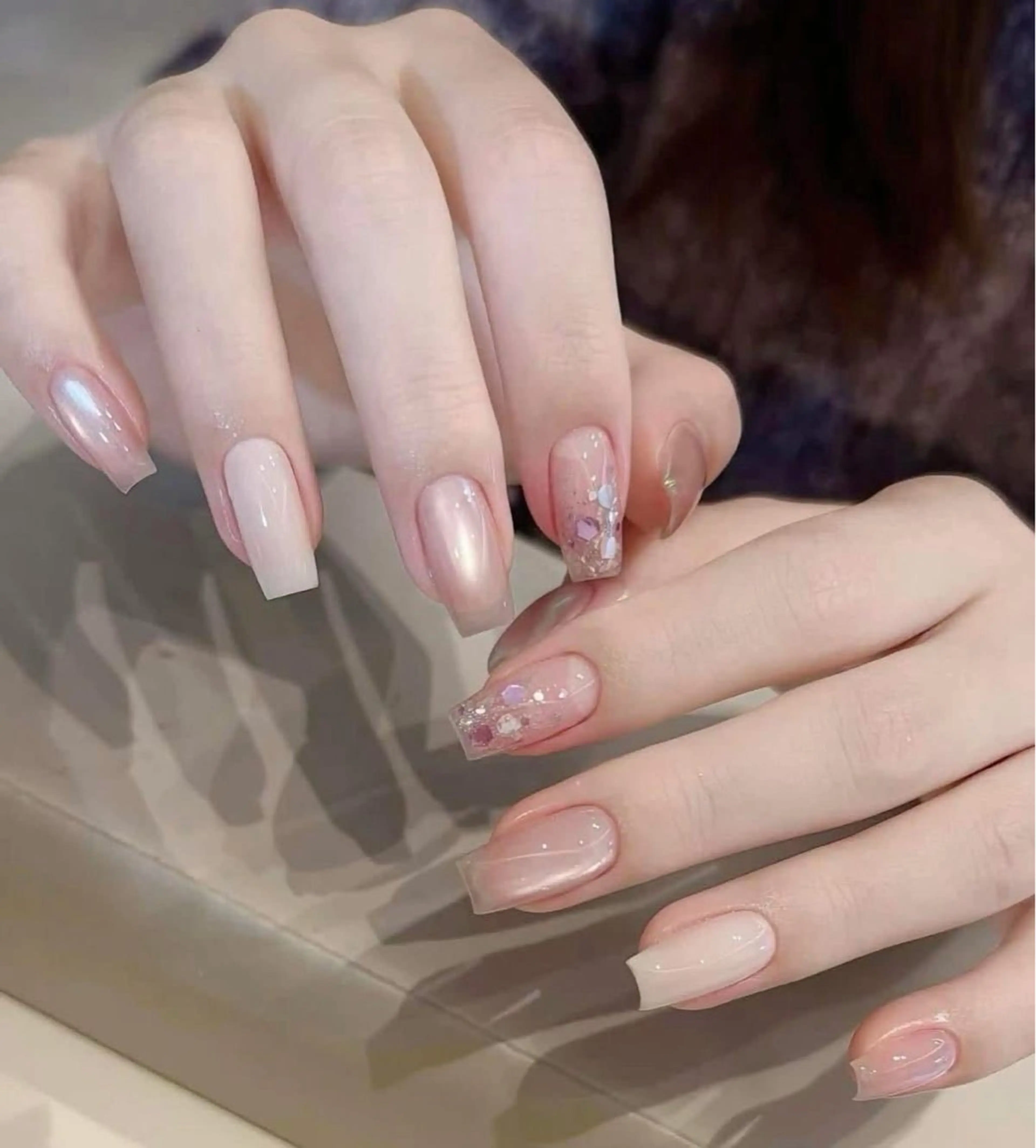 ネイル アートネイル 成人式 ジェルネイル ニュアンスネイル ネイルチップ Kora Nailのネイルデザイン