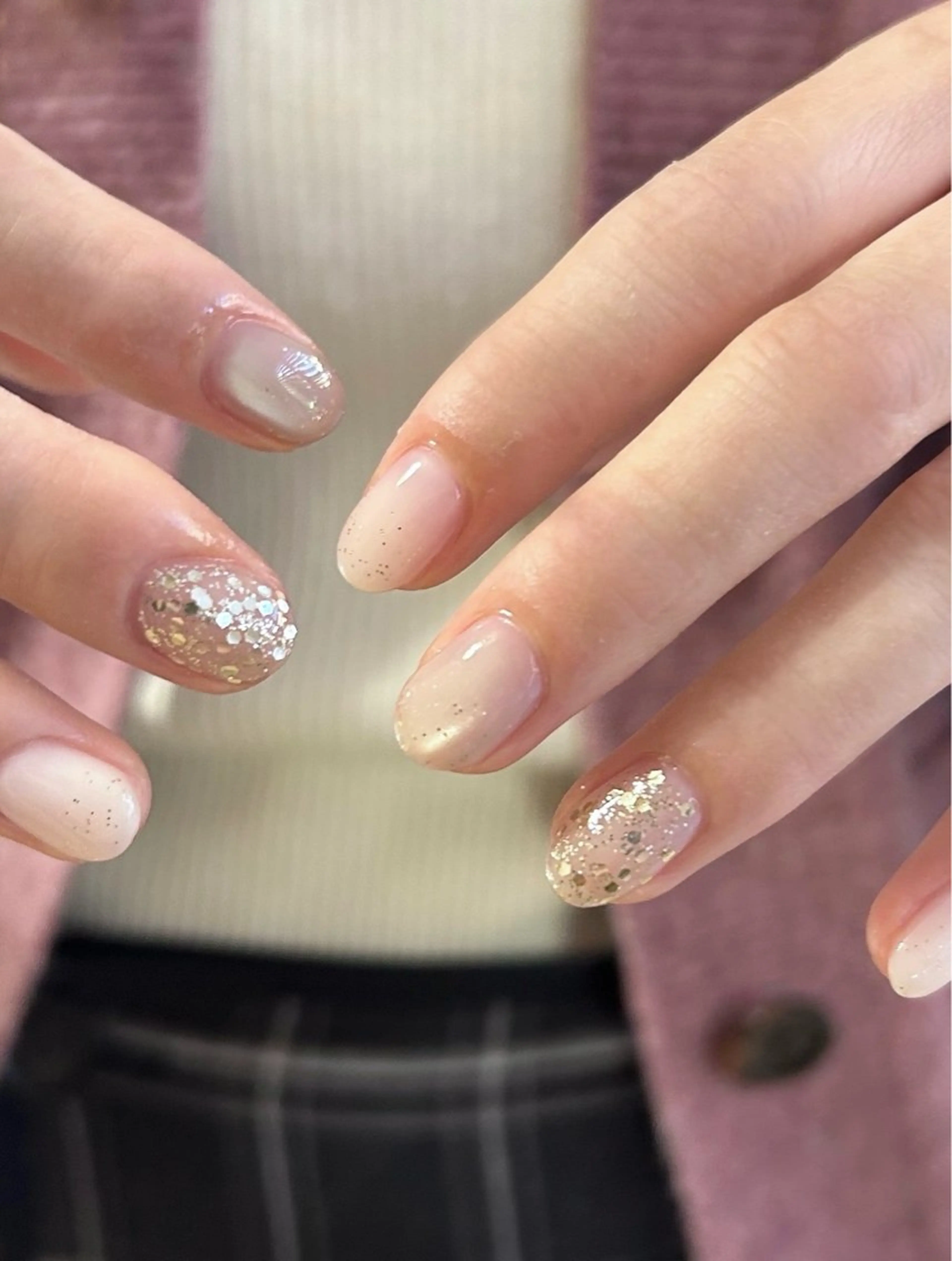 ネイル ラメ(グリッター) ハンドネイル nail salon mynteのネイルデザイン