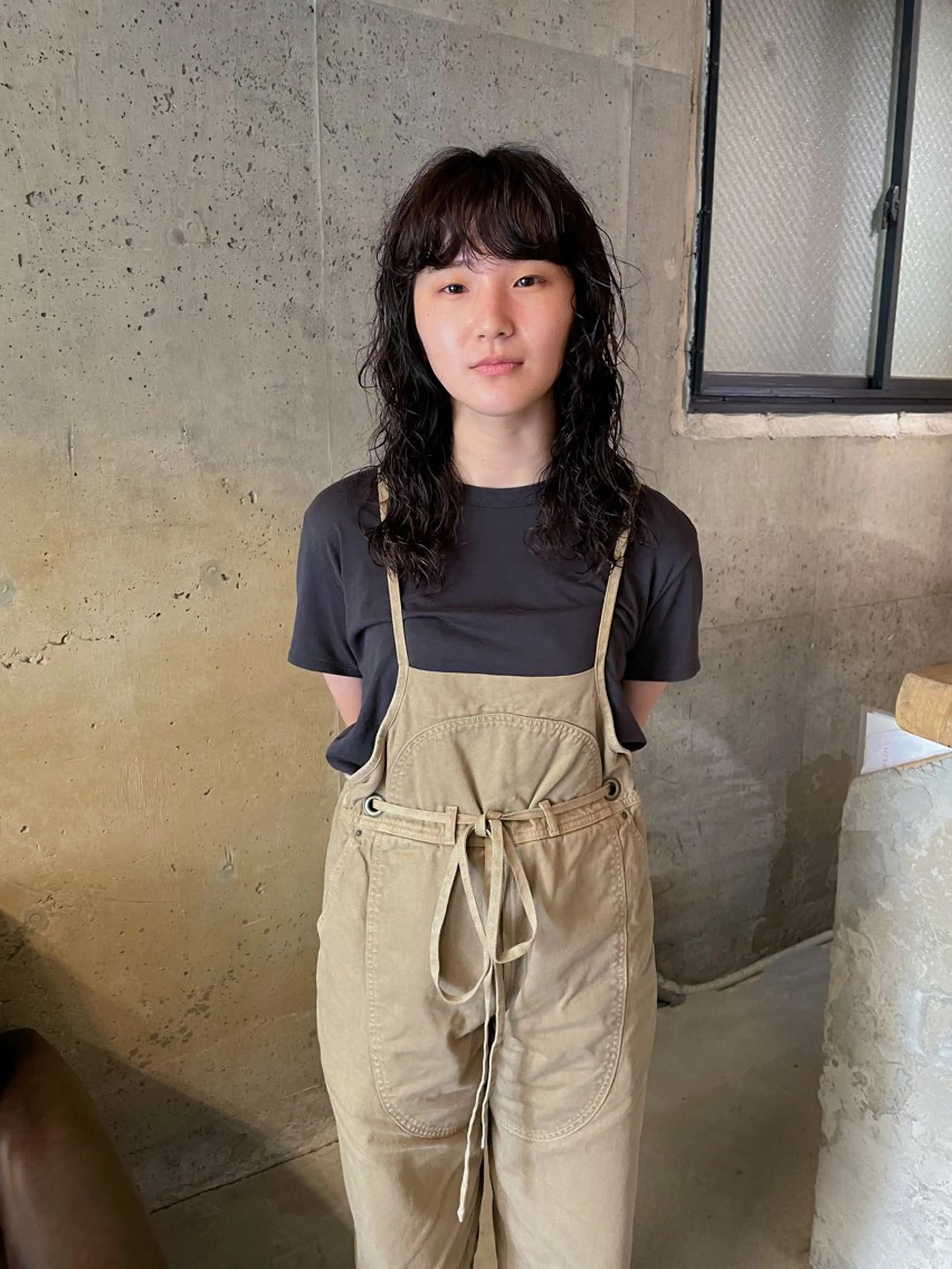 セミロング パーマ パーマ/レイヤー 岩山丈一郎のヘアスタイル