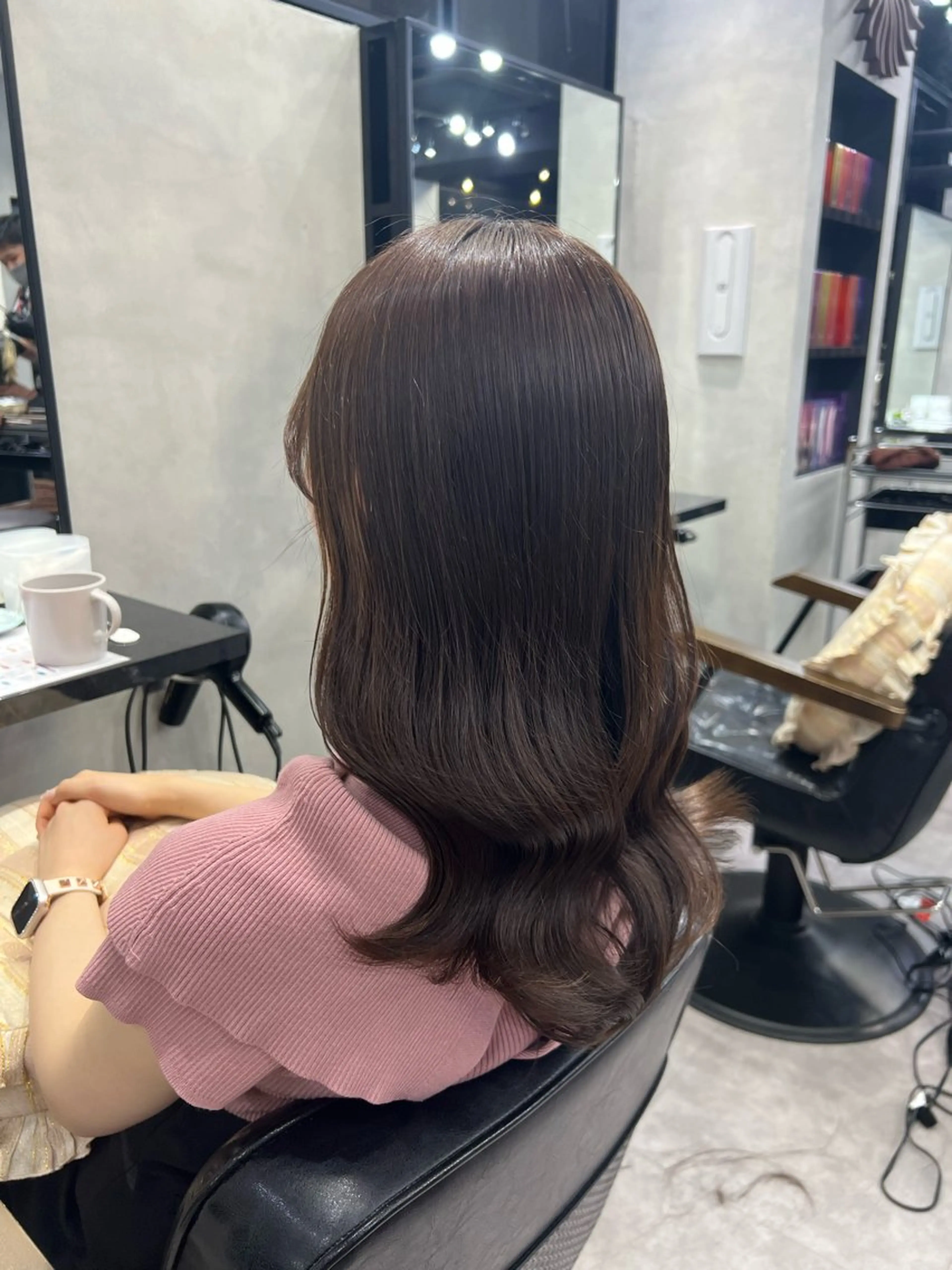 セミロング カラー ヘアアレンジ シールエクステ アディクシーカラー アッシュ バレイヤージュ ベージュカラー ヘアカラー トリートメント ar+ ❤︎ maiのヘアスタイル