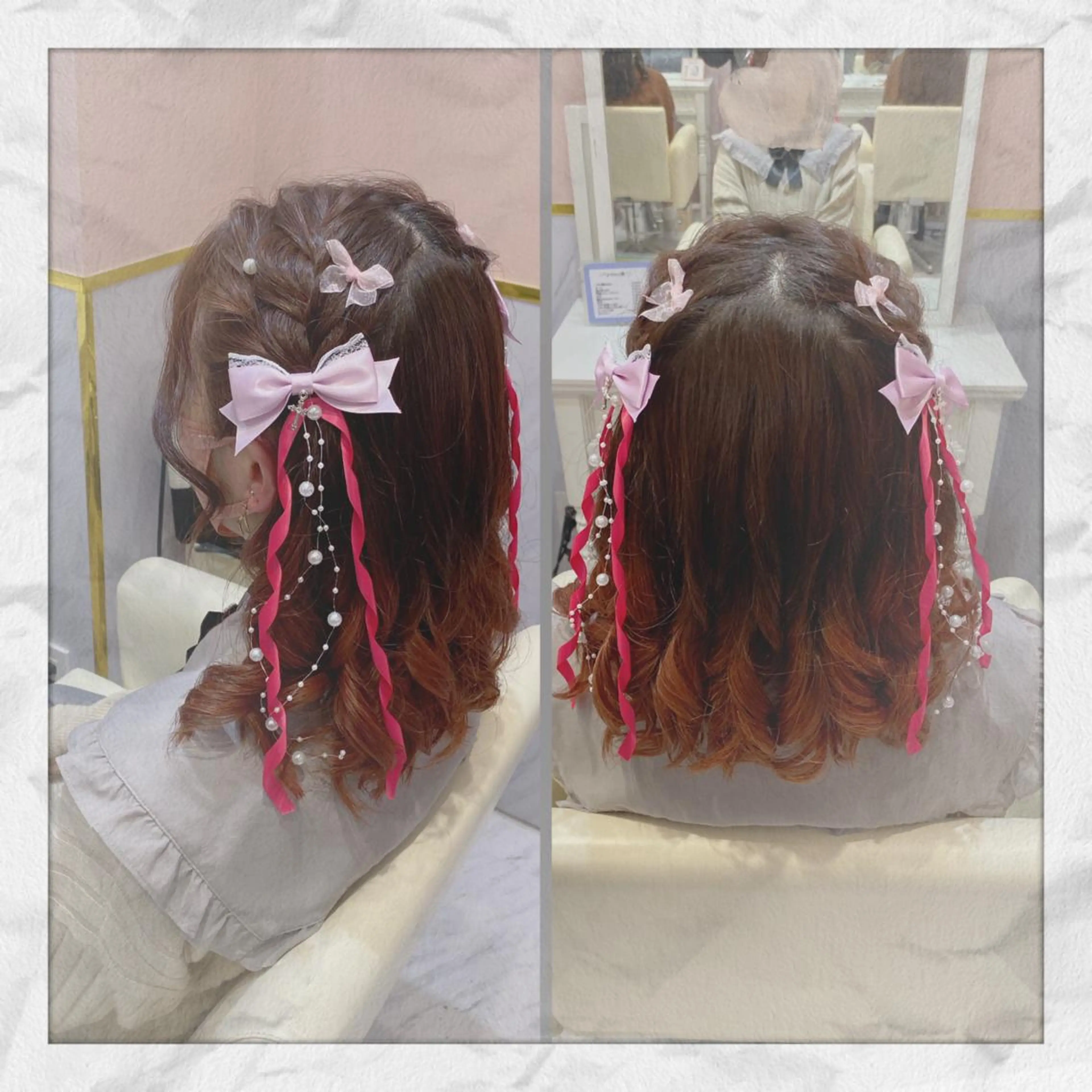 ミディアム ヘアアレンジ ヘアセット ヘアセット/着付け 𓇼 松本 夏美𓇼のヘアスタイル