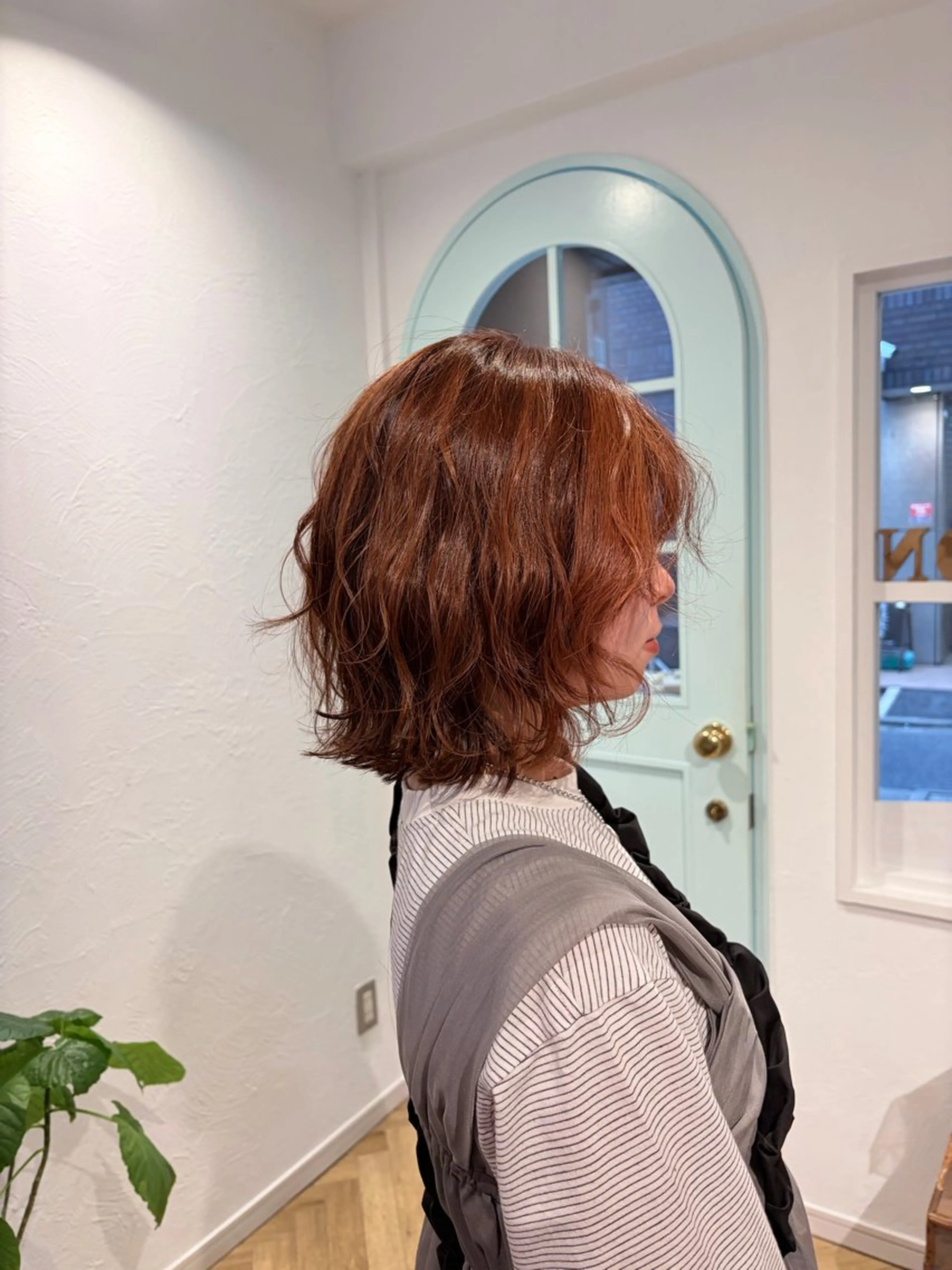 パーマ コテ巻き風パーマ🫶 竹内七渚のヘアスタイル