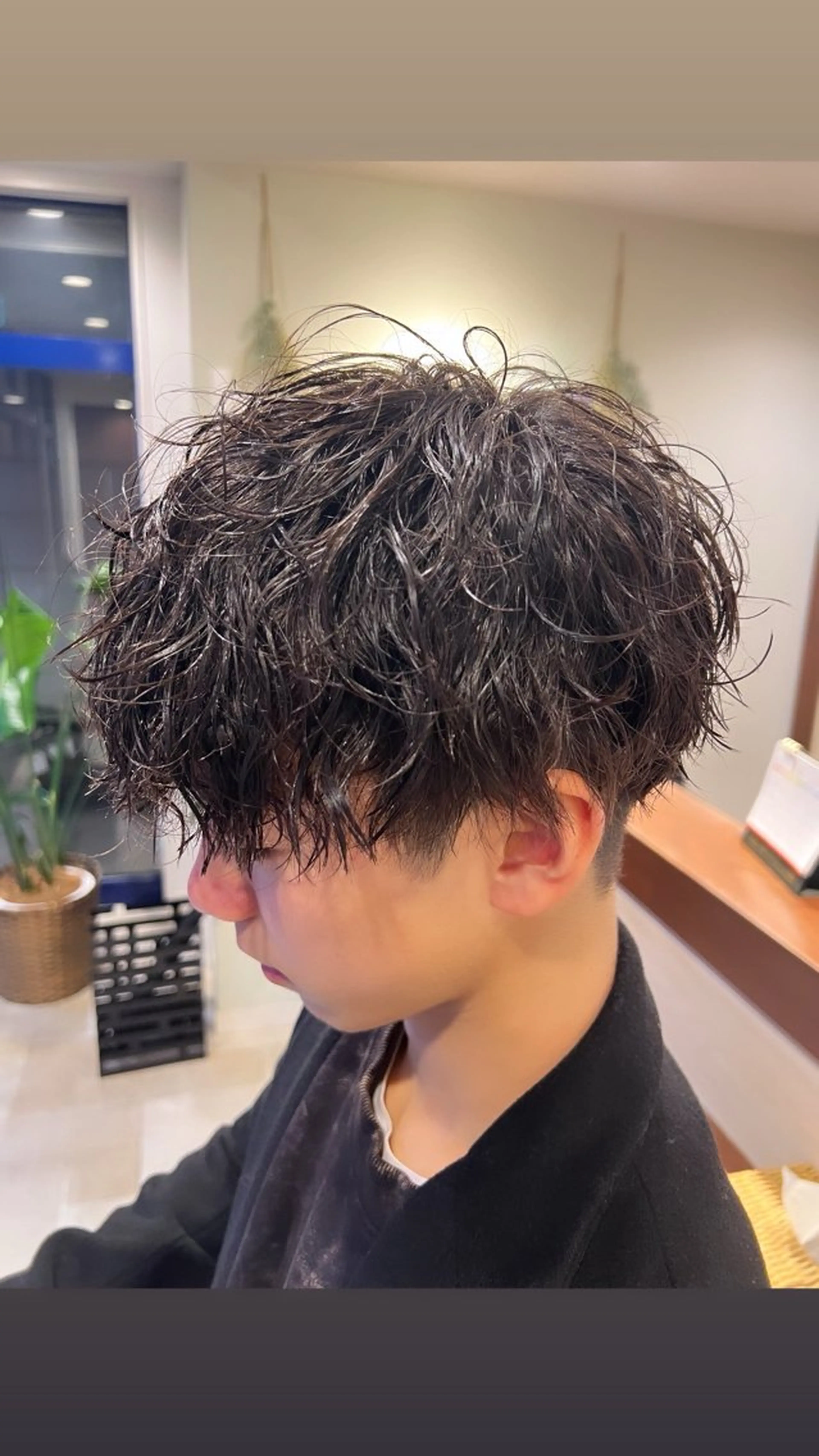 メンズカット＋クリームパーマの写真