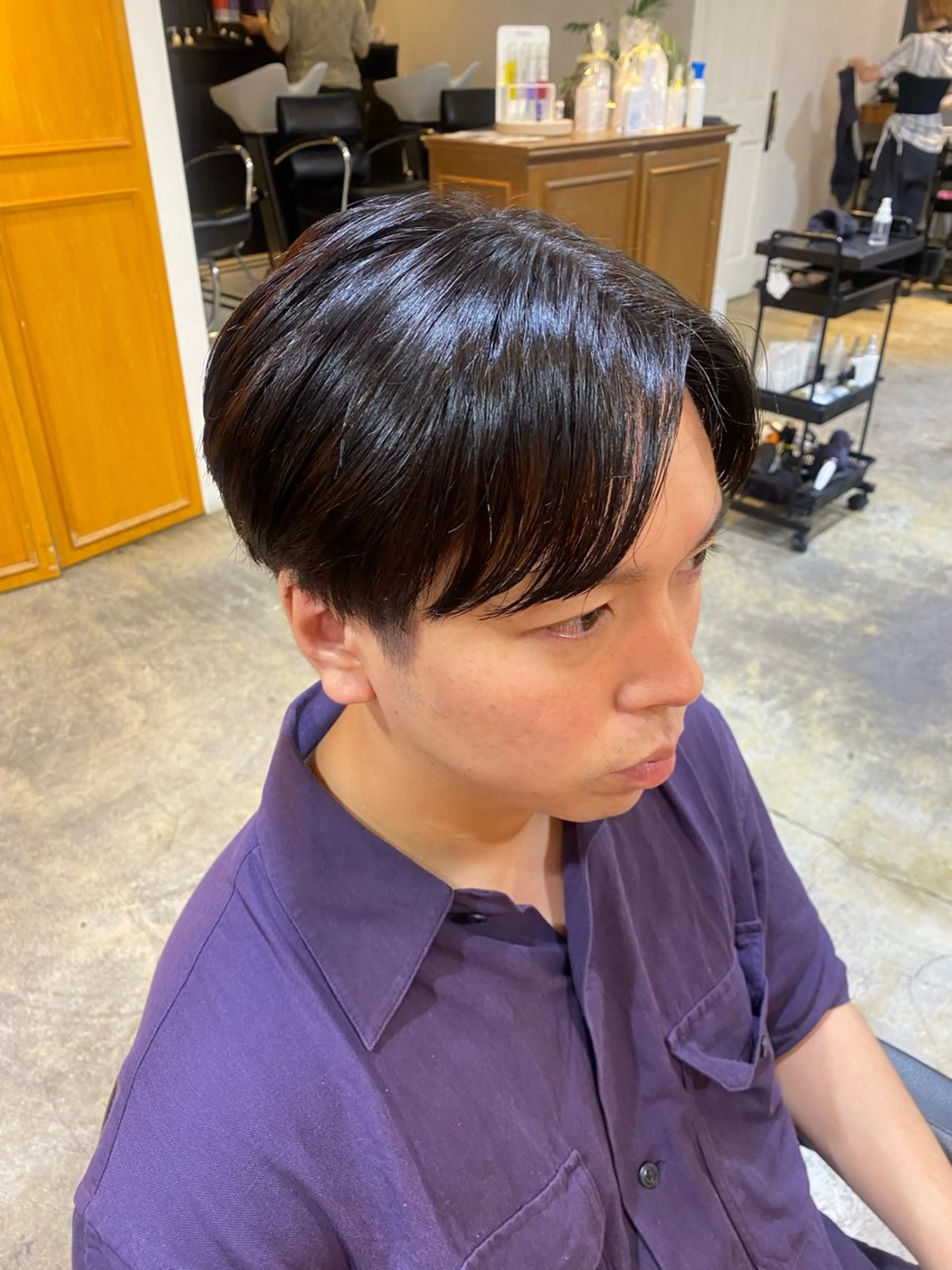 ショート カラー メンズ カット ヘアカラー トリートメント レイヤーボブ/ 艶カラー/サナ🌼のヘアスタイル