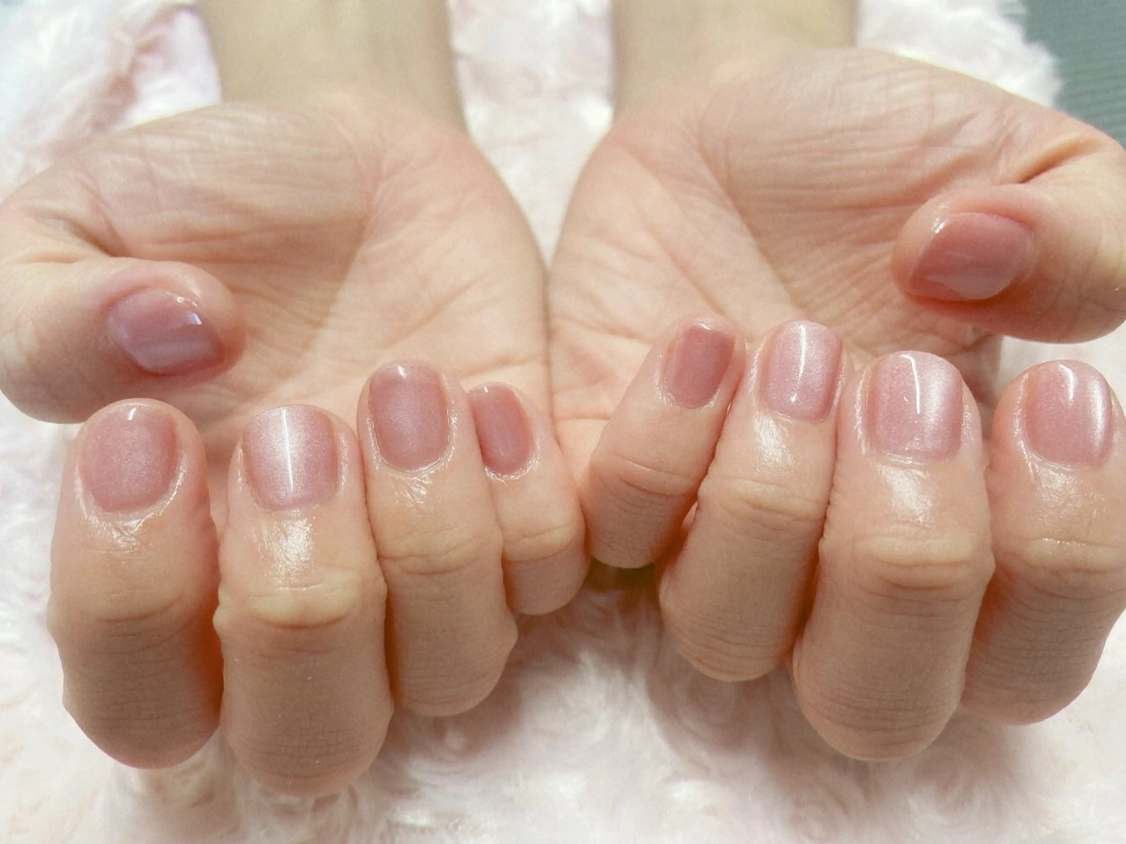 ネイル ジェルネイル マグネットネイル パラジェル ピンク ハンドネイル nail salon Berry所属・前田 りかのネイルデザイン