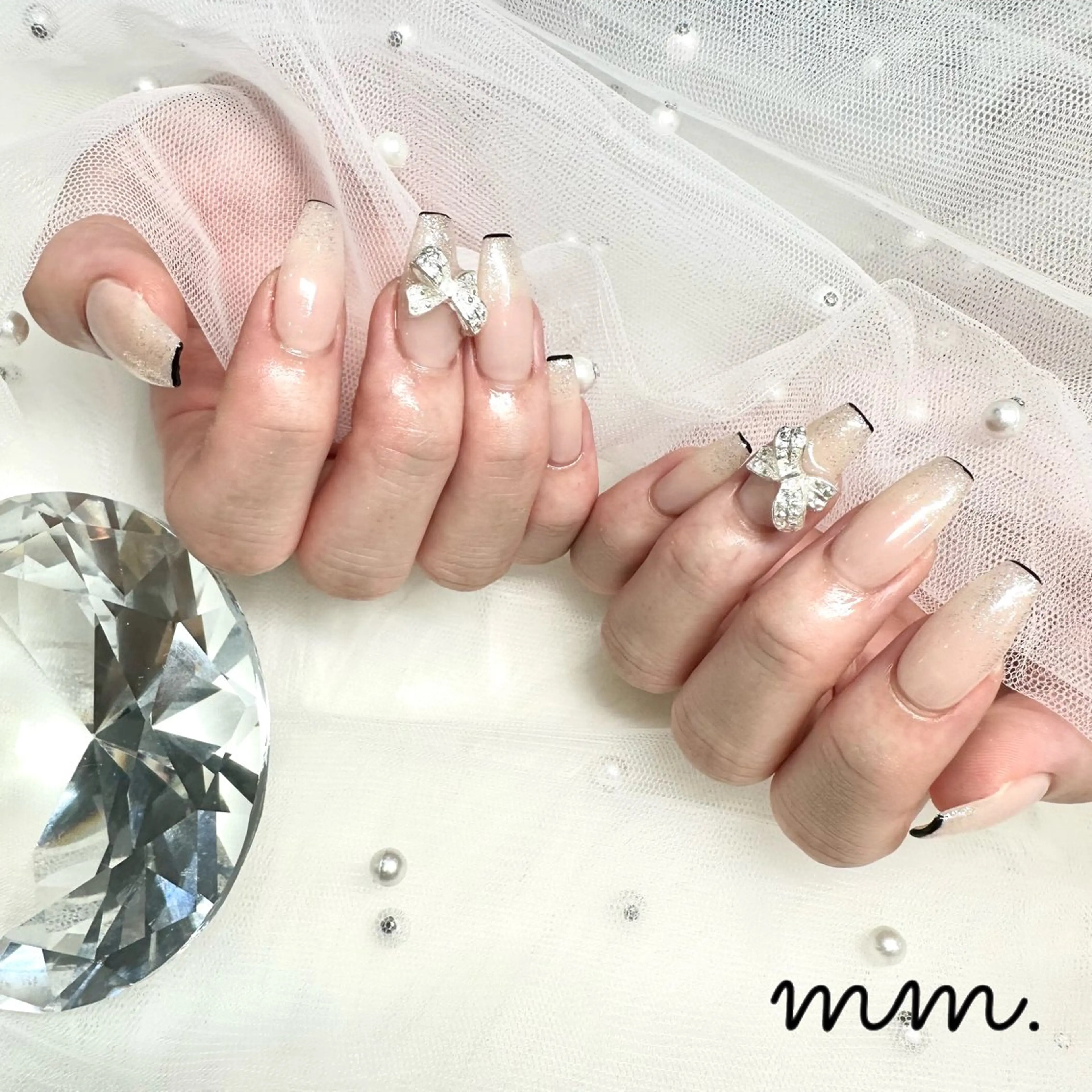 ネイル ハンドネイル 🩷🩵mm.大宮 Riyo🧸🩵🩷のネイルデザイン