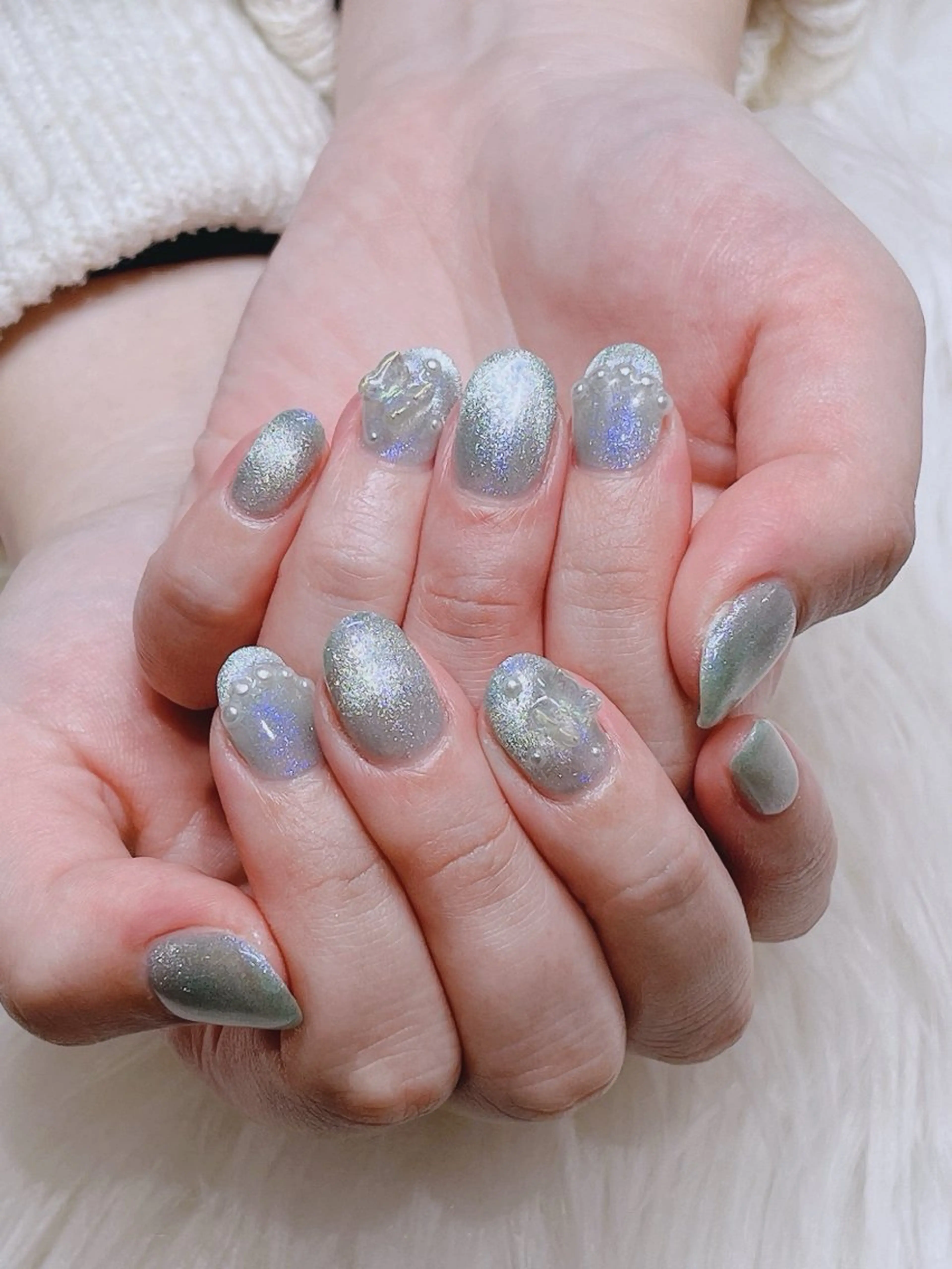 ネイル フットネイル ジェルネイル マグネットネイル オフィスネイル ワンカラーネイル NAILSALON CRISTA所属・🤍CRISTA yui🤍のネイルデザイン