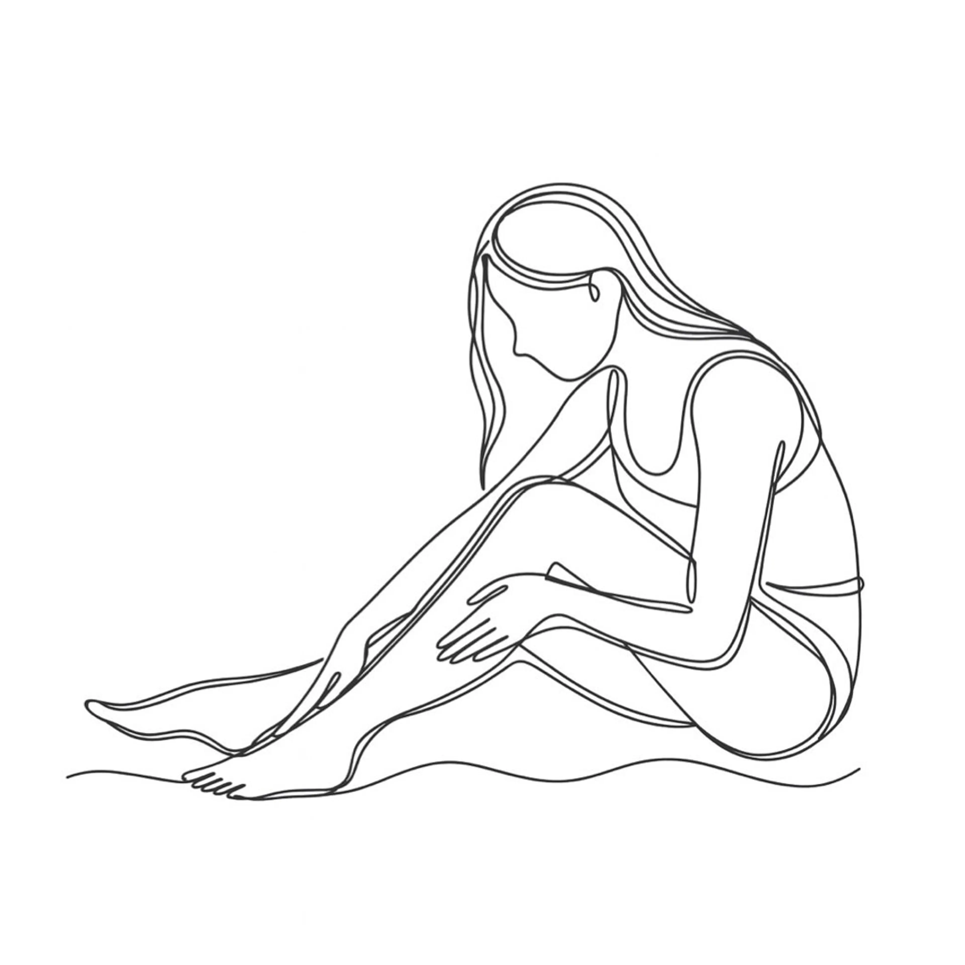 女性　両足の写真