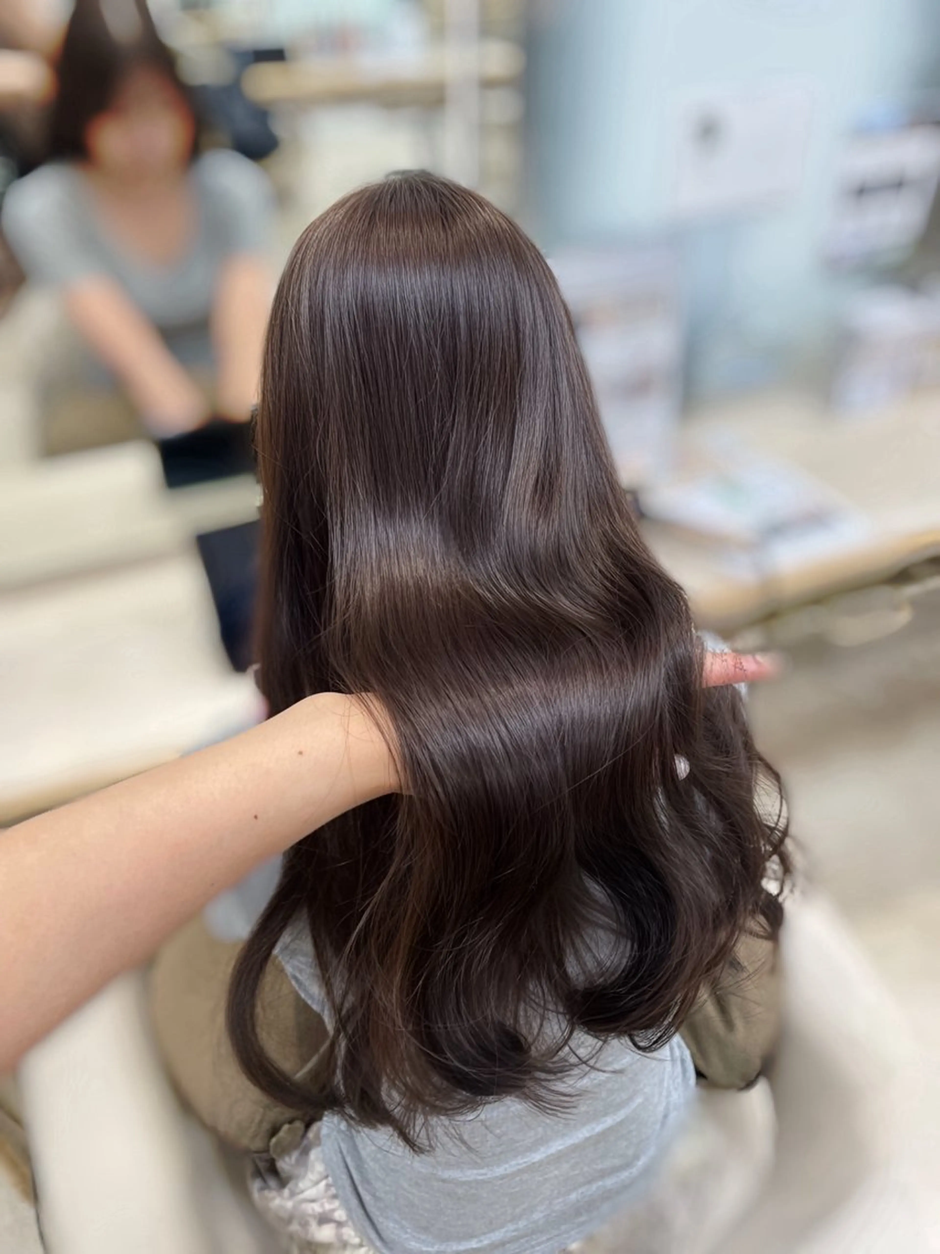 ロング カラー 透明感ワンカラー 🎀髪質改善/AOのヘアスタイル