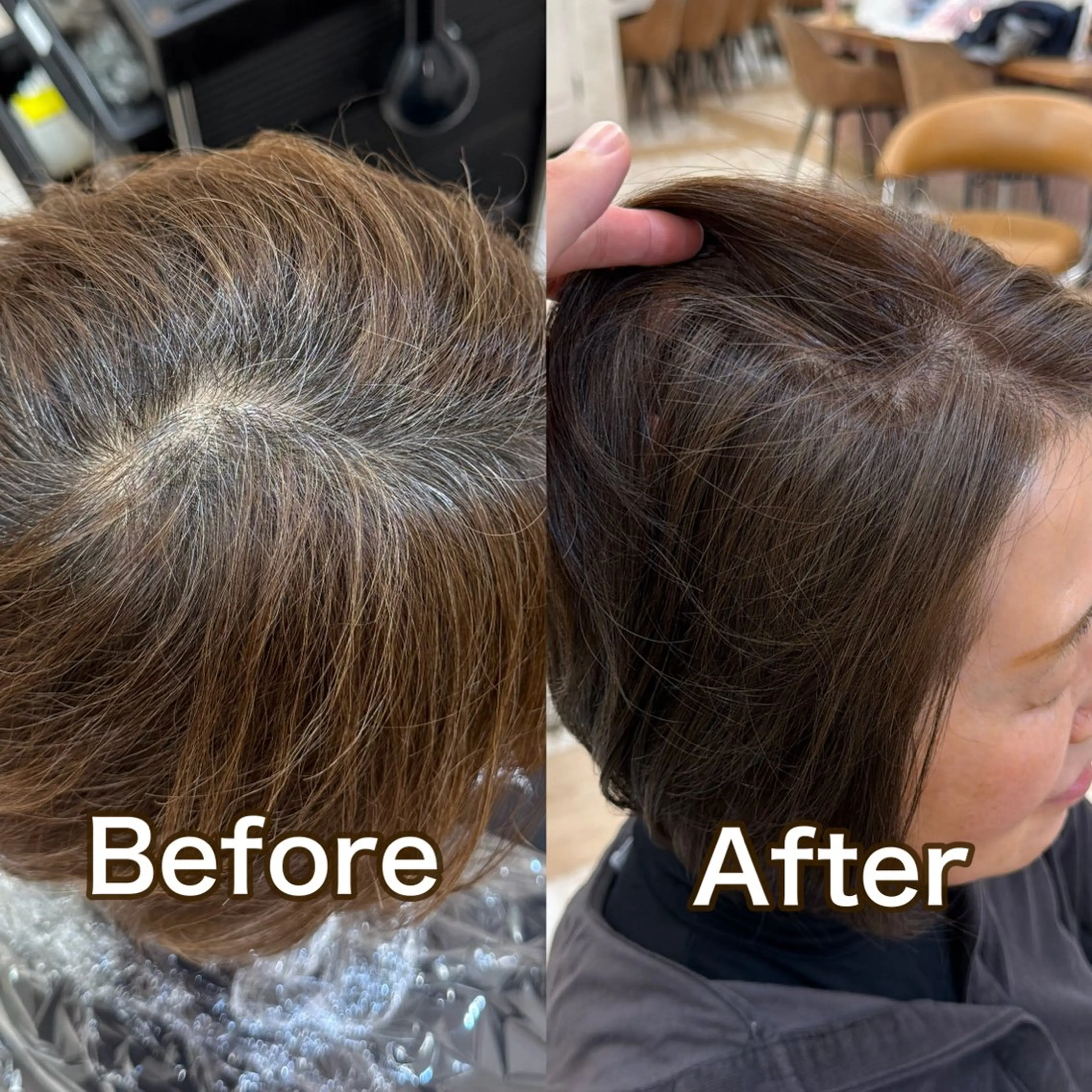 ショート カット ヘアカラー トリートメント 脱白髪染め/ 髪質改善/ハクのヘアスタイル