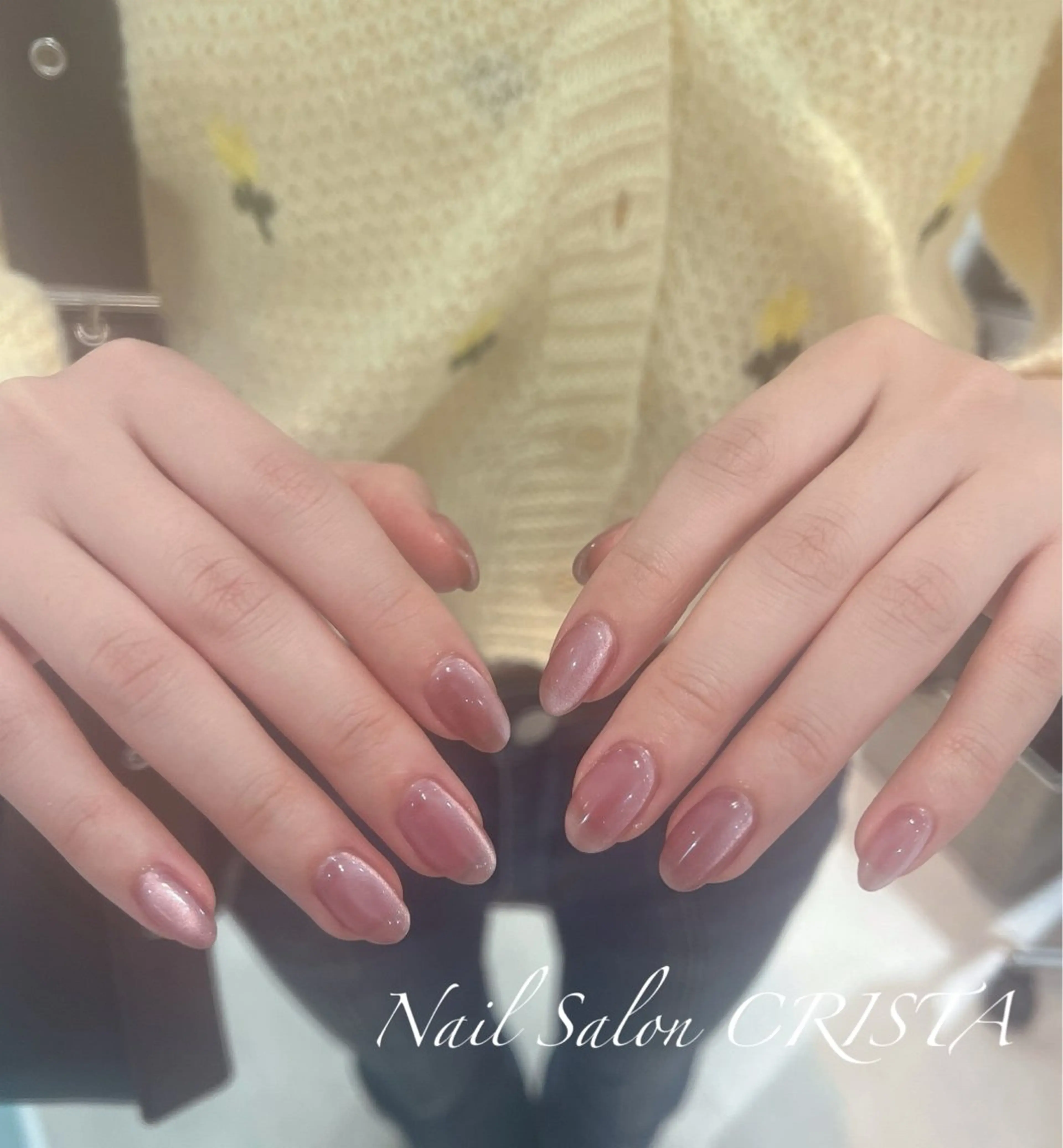 ネイル ジェルネイル キラキラネイル マグネットネイル パラジェル ピンク Nail Salon CRISTA所属・CRISTA chikakoのネイルデザイン