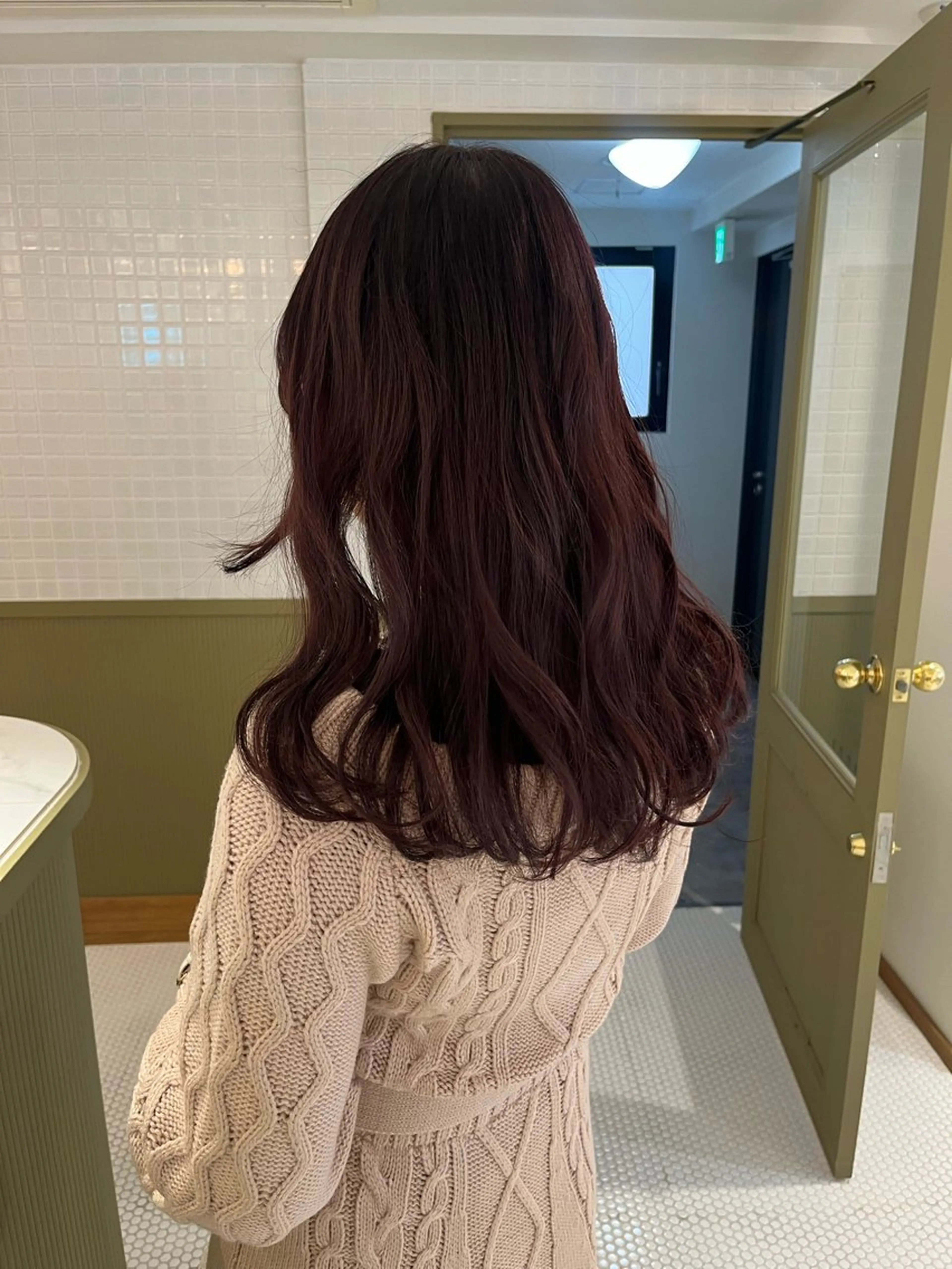 セミロング カラー ブラウンカラー ピンクカラー ピンクブラウン SALOWIN所属・マンツーマン美容師 立川　♡MIHO♡のヘアスタイル