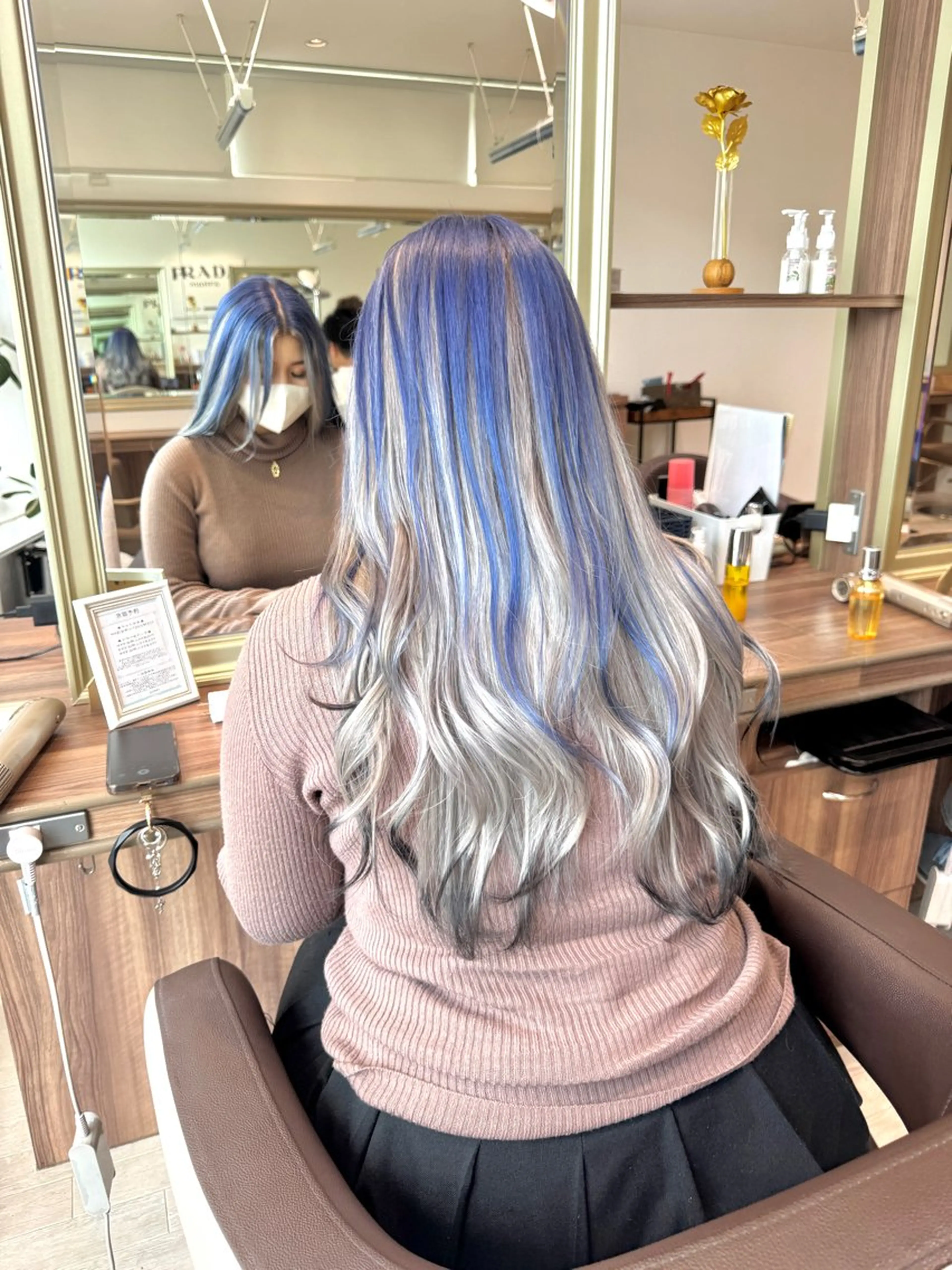 ロング カラー ヘアカラー Re:st所属・Miyavi/カラー ショートボブのヘアスタイル