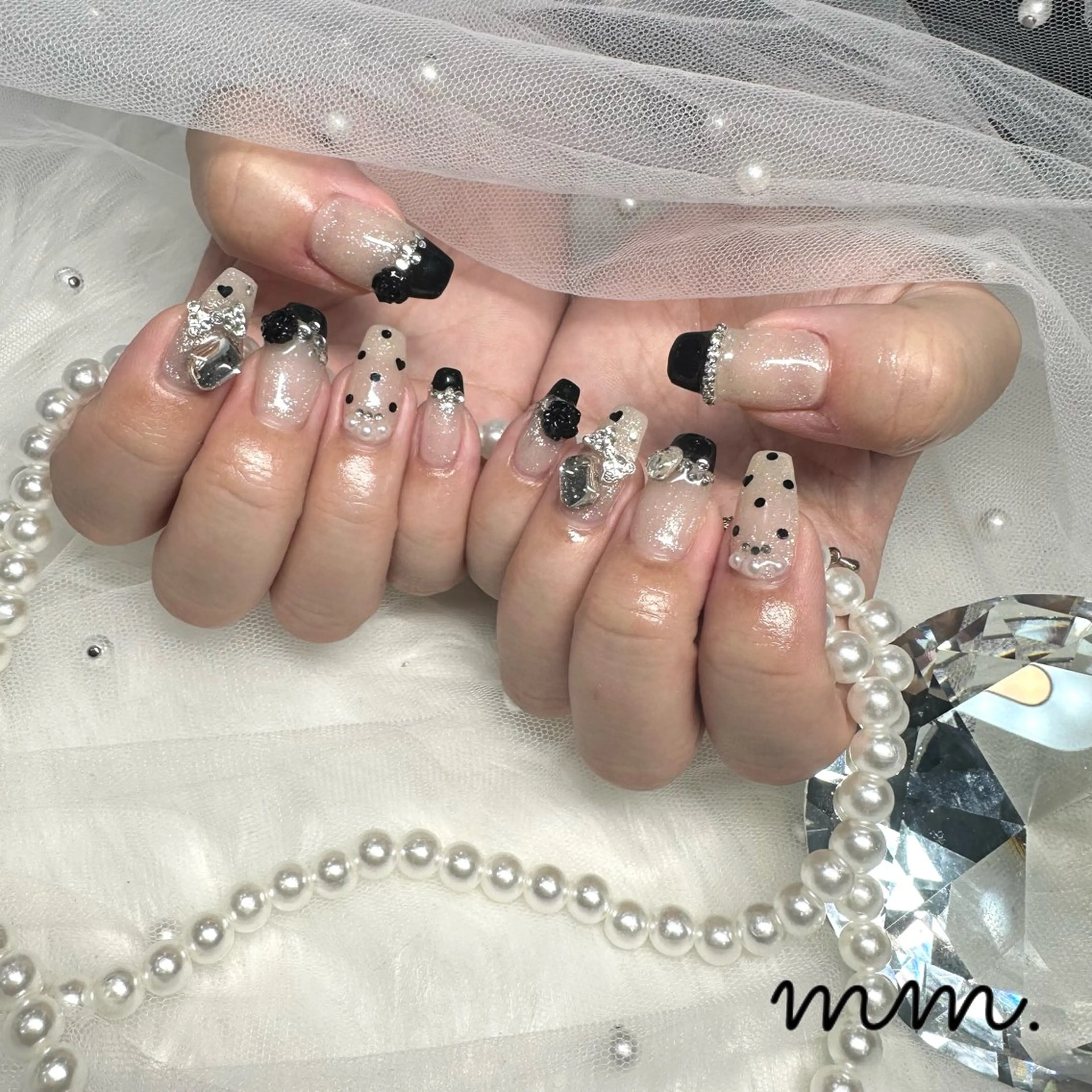 ネイル ハンドネイル 🩷🩵mm.大宮 Riyo🧸🩵🩷のネイルデザイン