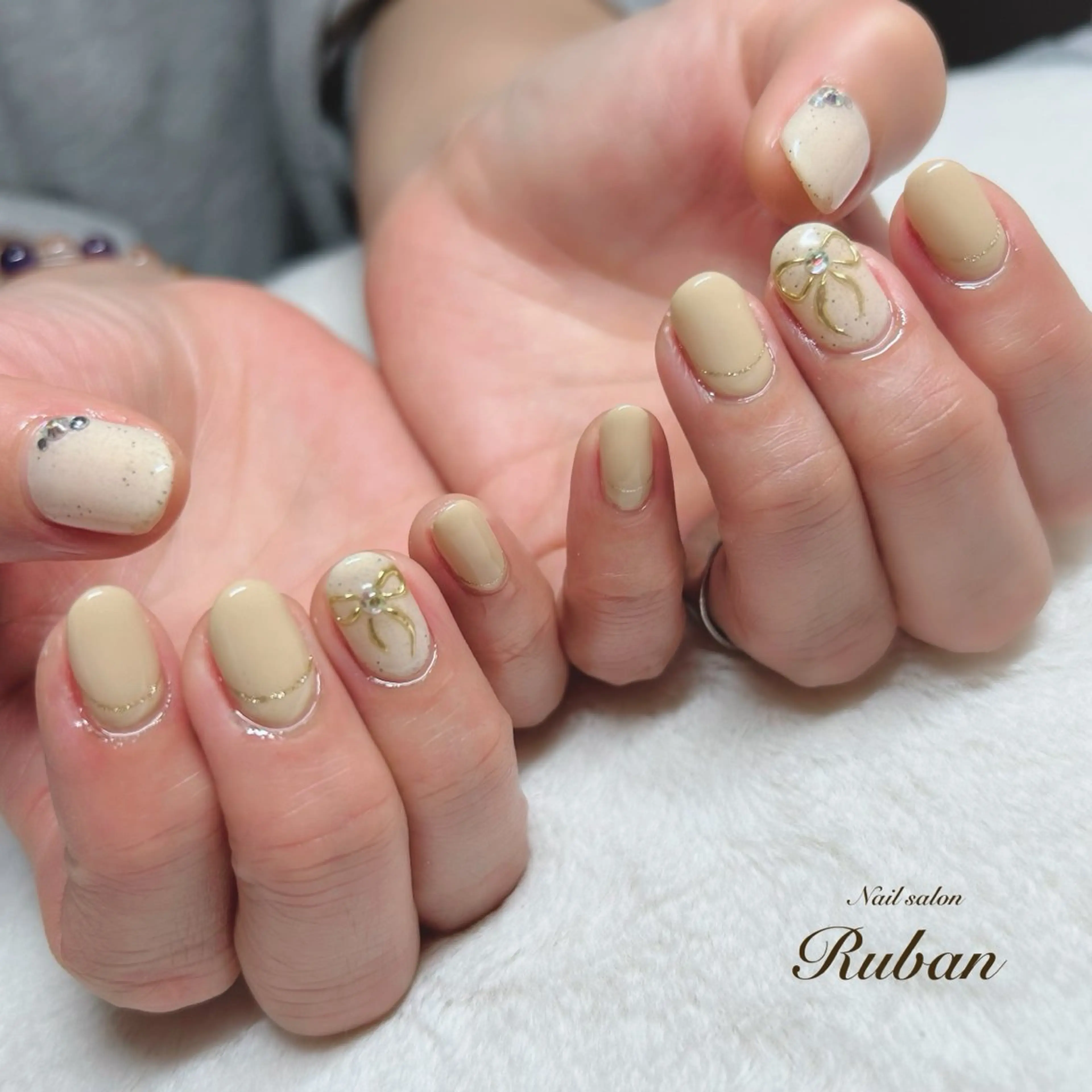 ネイル 持ち込み ぷっくりネイル リボン Nail salon Ruban所属・Nail salon Rubanのネイルデザイン